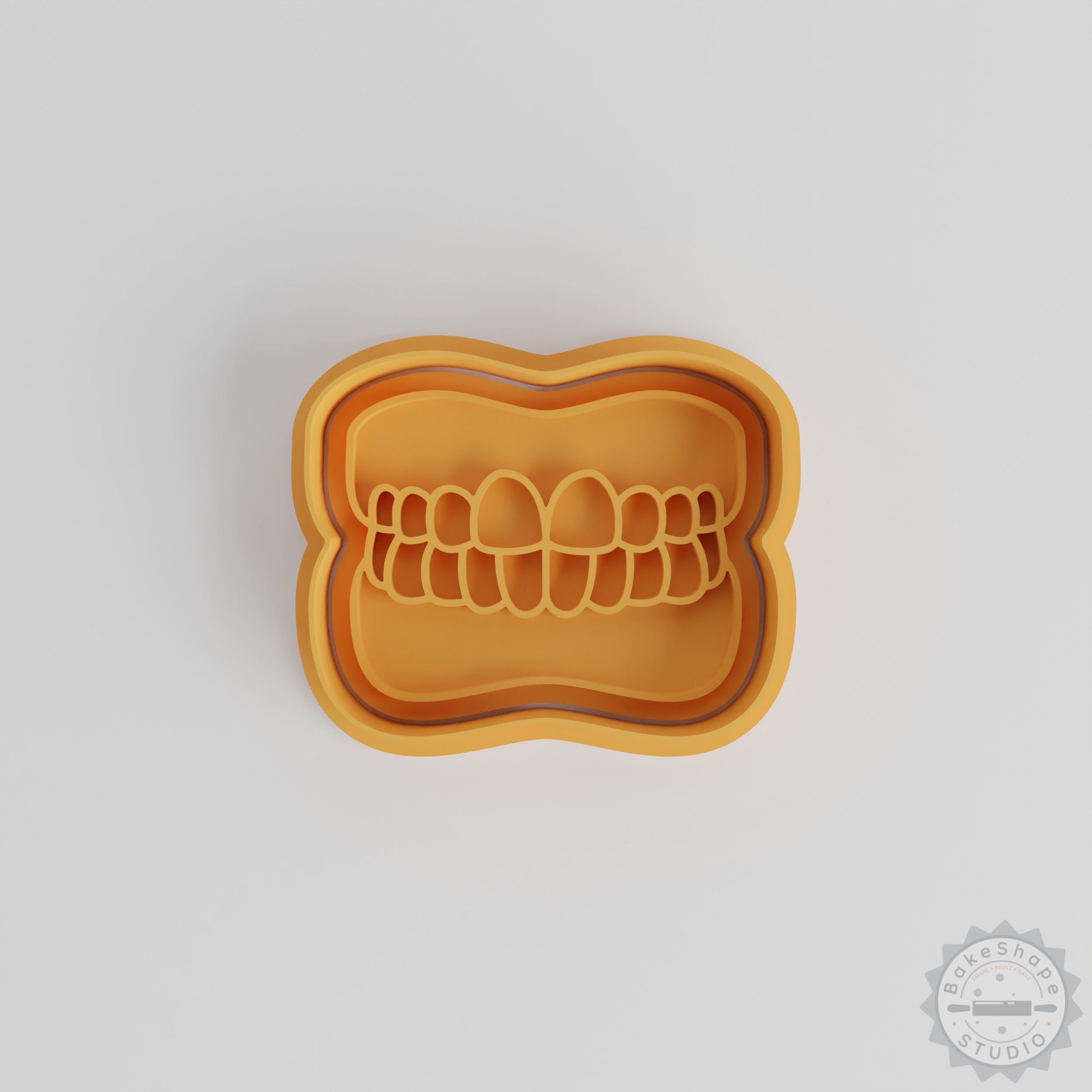 Teeth Shape Cookie Cutter & Stamp Set, 6-Piece, Small Medium Large Sizes, Perfect for Fondant and Baking