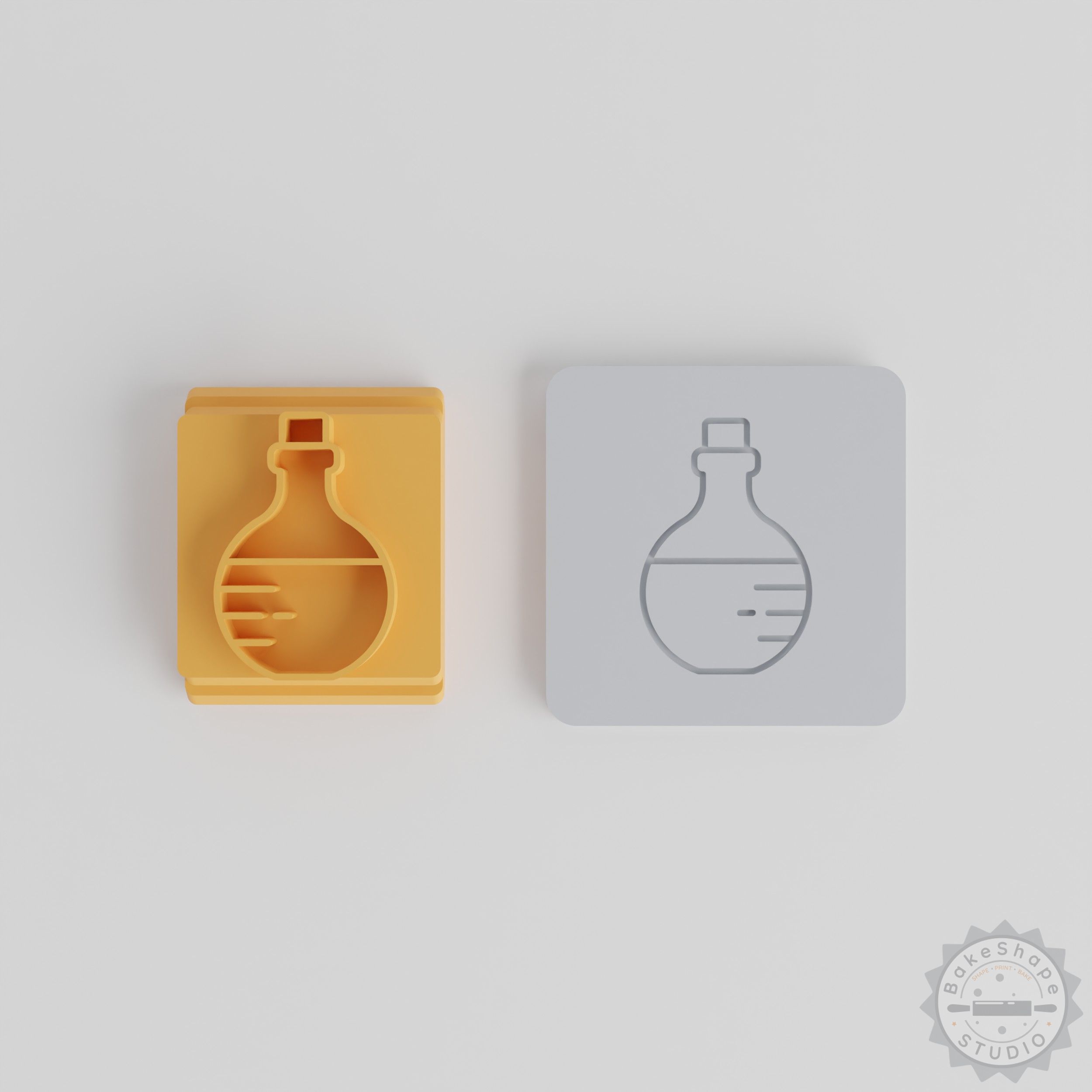 Potion Stamp Tile Set, 5 Sizes for Clay, Cookies, Fondant, Halloween Craft Bundle