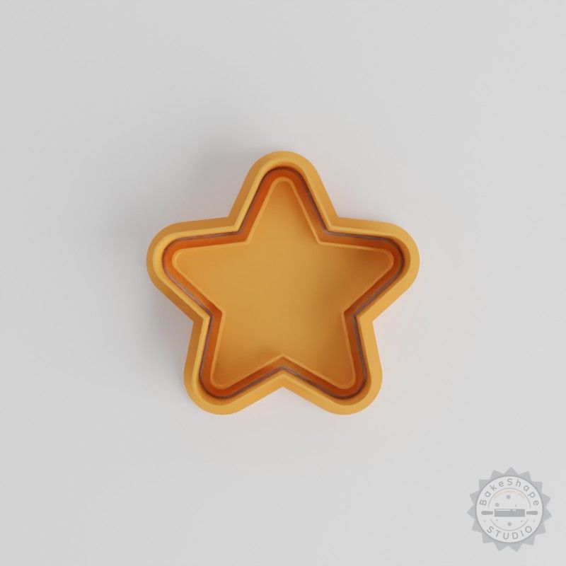 Star Shape Cutter and Stamp Set, Perfect for Cookies, Fondant, 6-Piece Set, Multi-Size S/M/L