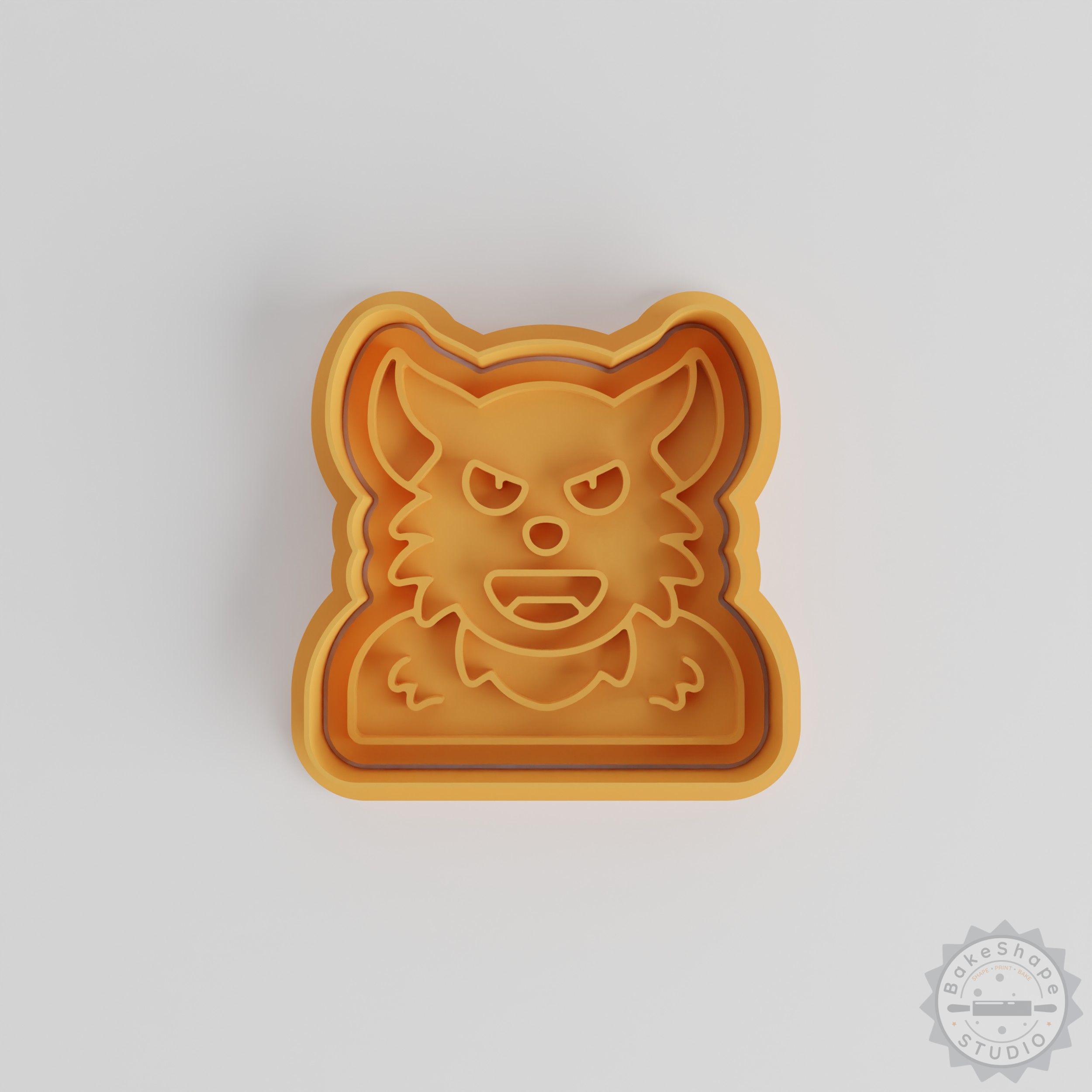 Werewolf Cookie Cutter and Stamp Set, 6 Piece, Animal Shape, Fondant and Cookie Baking Tool, 3 Sizes