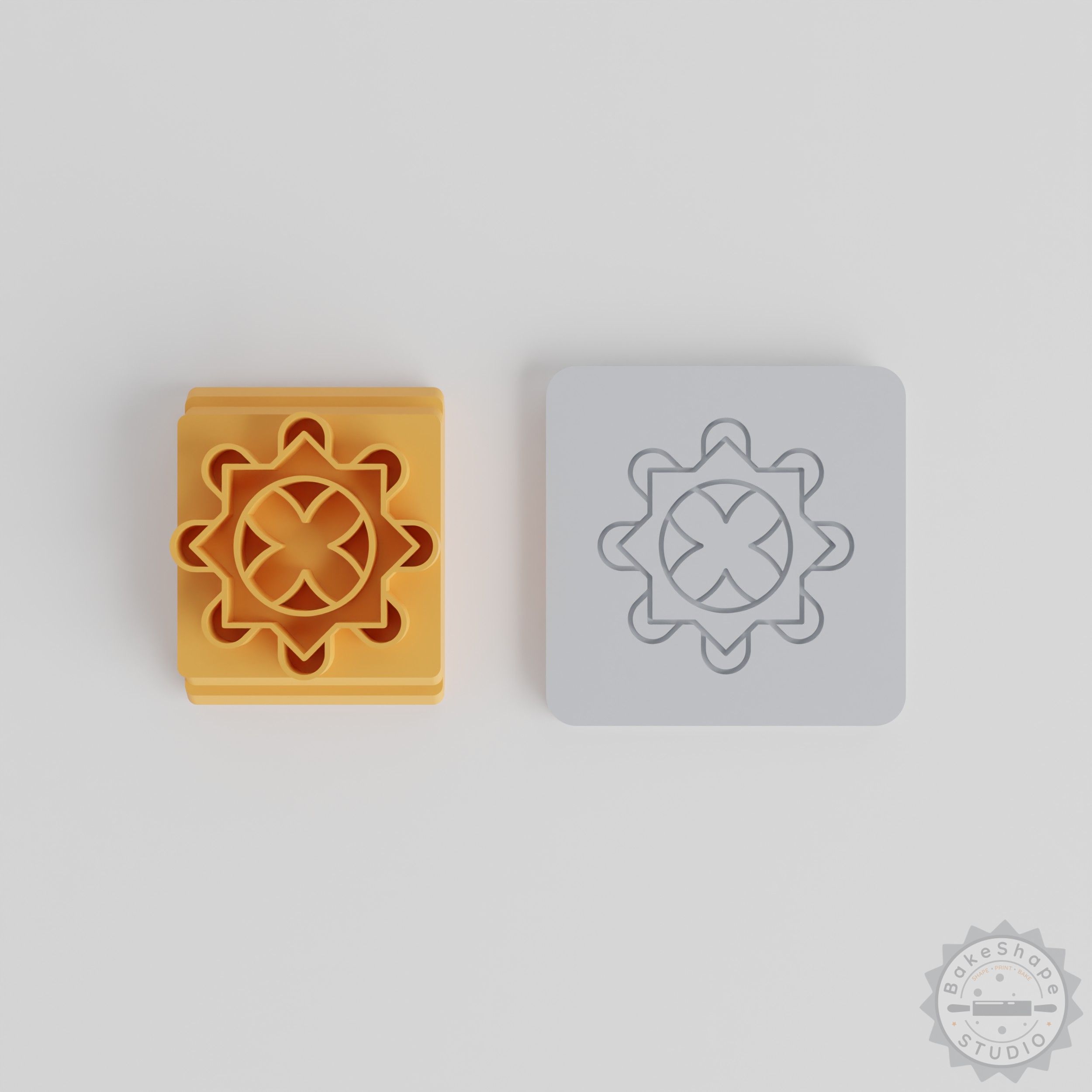 Mandala Stamp Set, Decorative Motif Tiles, 5 Sizes for Clay, Cookies, Fondant, Geometric Ornament Patterns