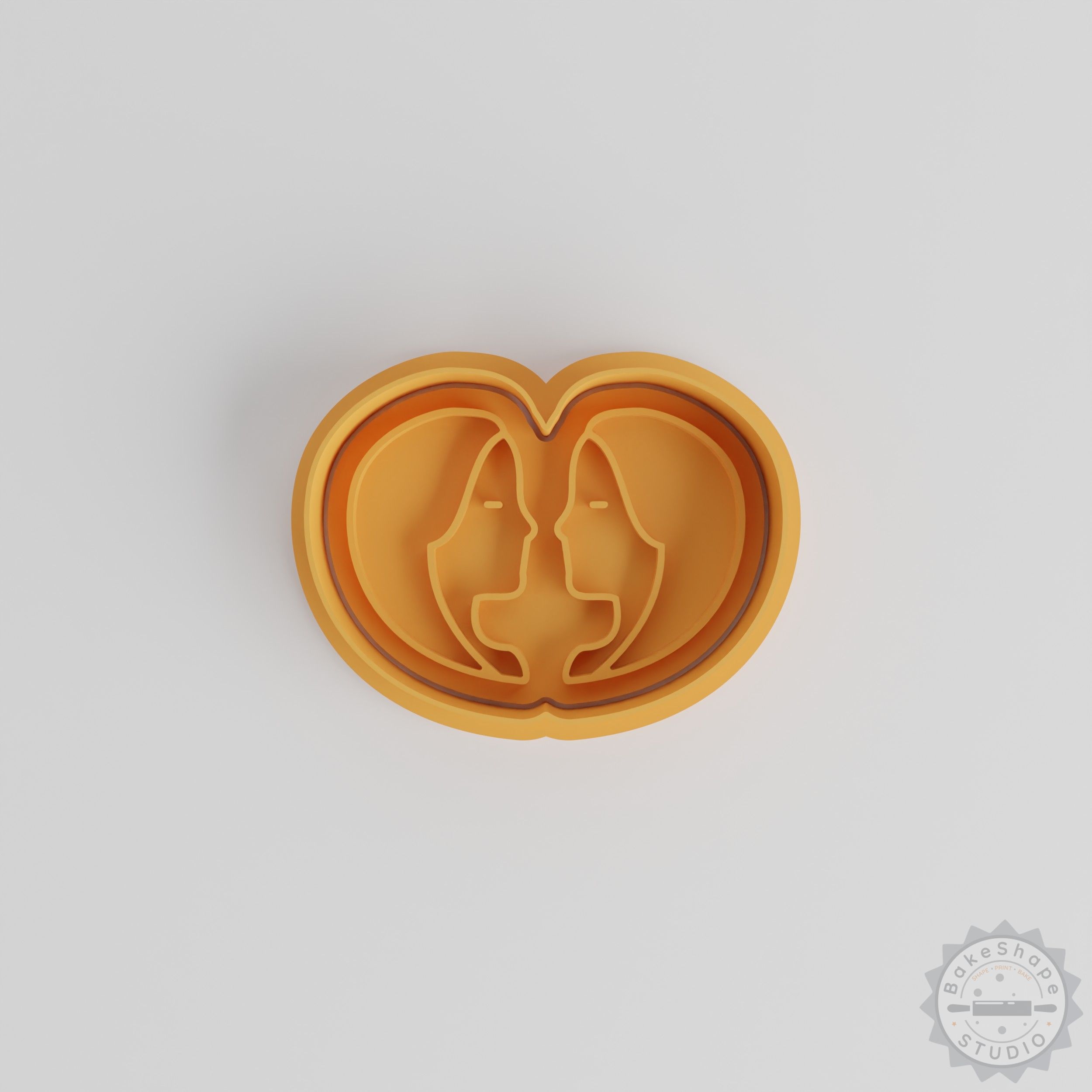 Gemini Cookie and Fondant Shape Cutter and Stamp Set, 6 Pieces, Zodiac Twin Stars Design, S/M/L Sizes