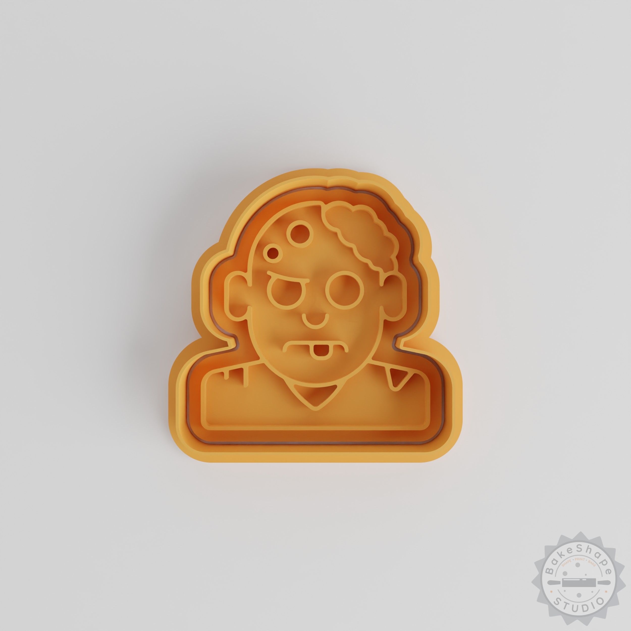 Zombie Cookie Cutter and Stamp Set, 6 Pieces, Scary Fondant Designs, Multiple Sizes