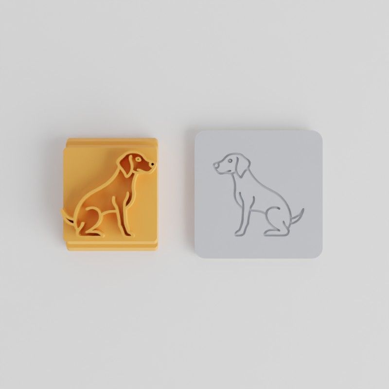 Weimaraner Stamp Tile Set, 5 Motif Sizes 20-40mm, Perfect for Clay, Cookies, Fondant