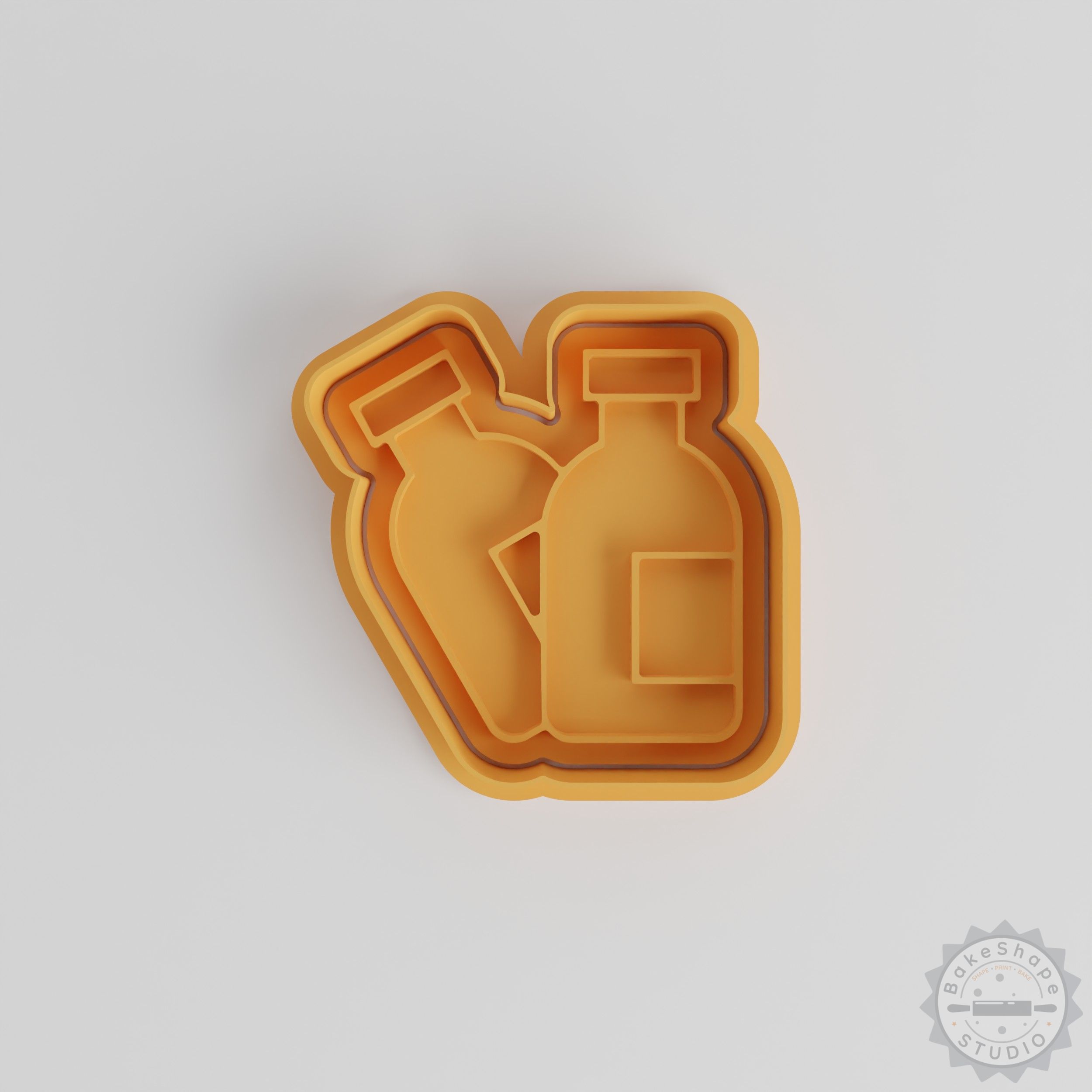 Beer Shape Cutter and Stamp Set, 6-Piece Cookie Fondant Tool Bundle
