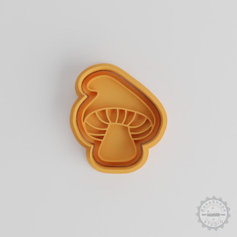 Mushroom Cookie Cutter and Stamp Set, 6-Piece, S/M/L Sizes, Perfect for Cookies and Fondant