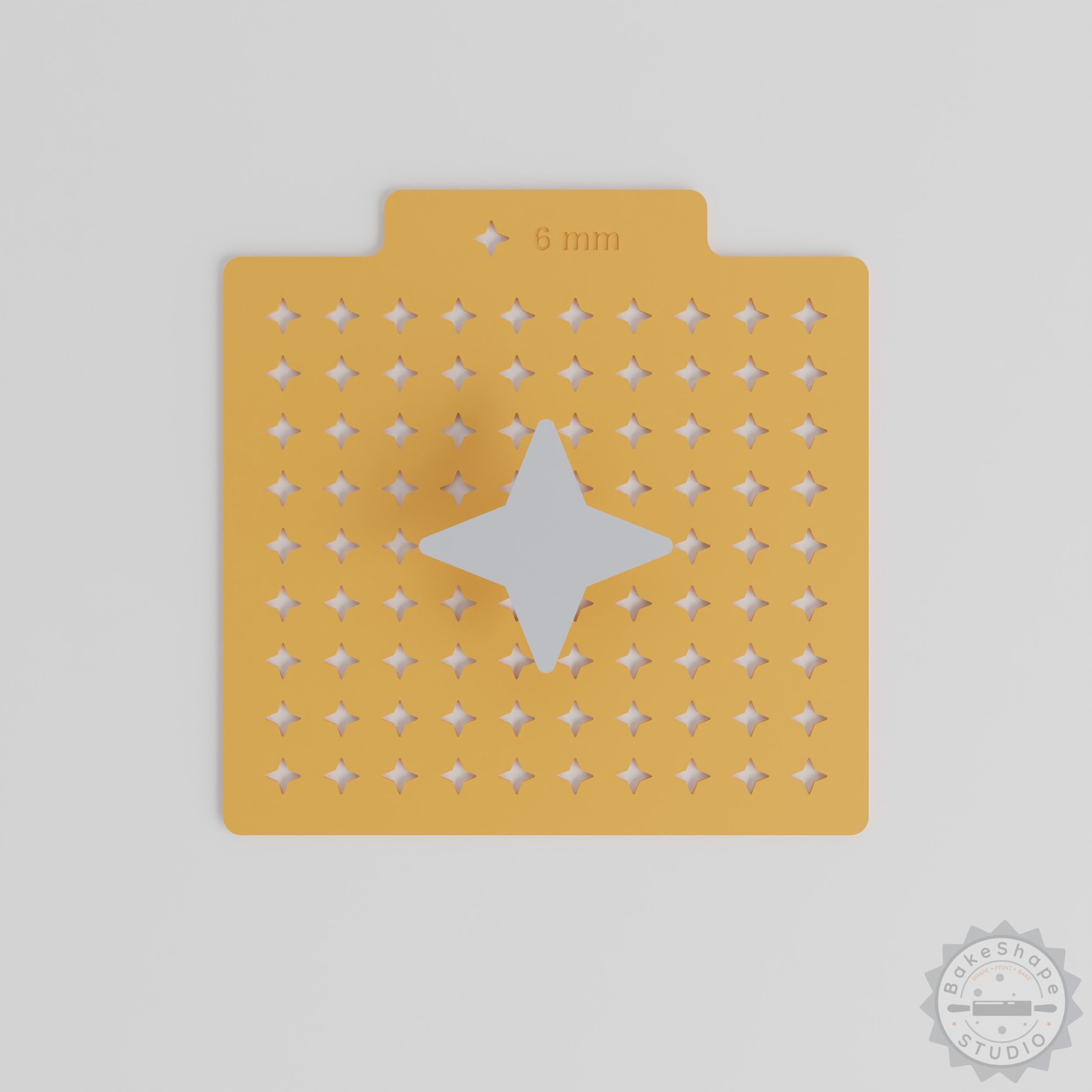 Four Point Star Sprinkle Stencil, Set of 5 Sizes for Cocoa, Sugar, Edible Glitter