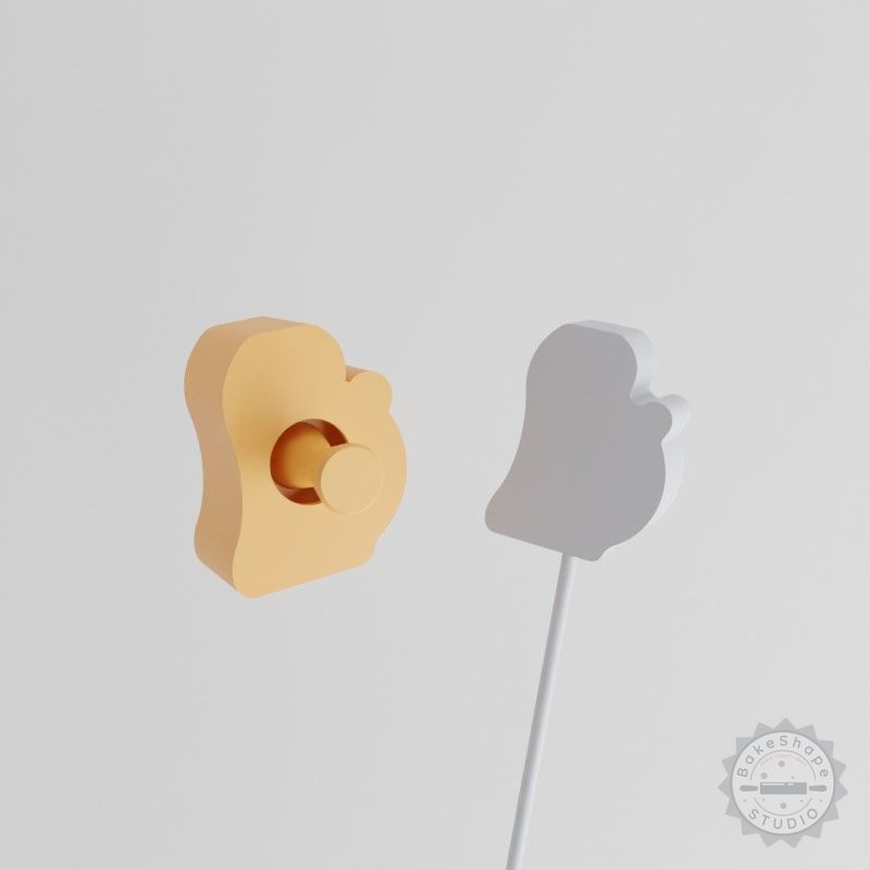 Pregnant Mom Cake Pop Mold Set, Expecting Mother Design, 2 Pieces, Maternity Theme Baking Accessory