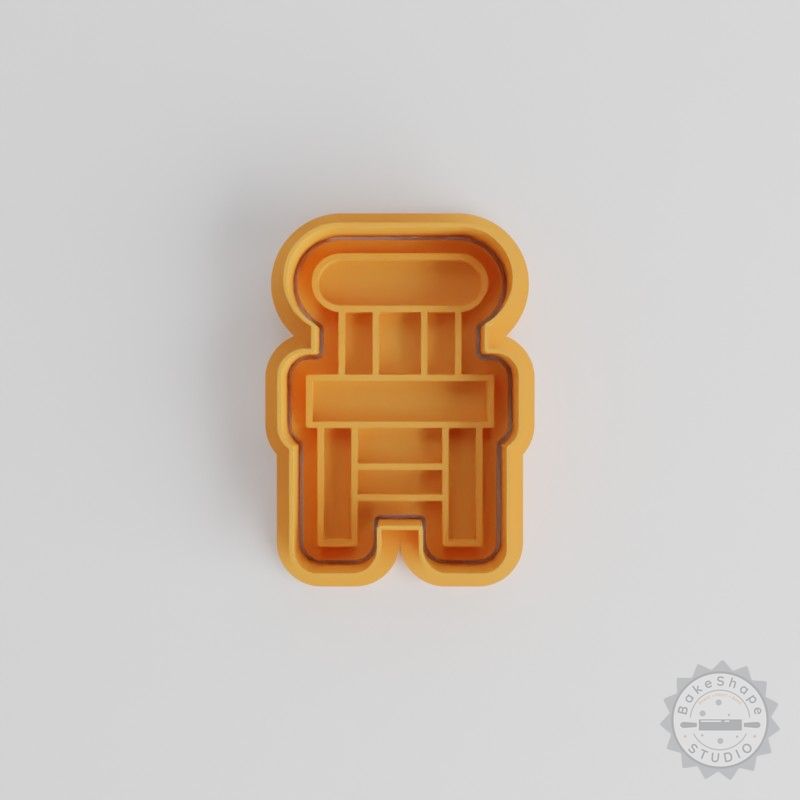 Chair & Stamp Cutter Set for Cookies, Fondant, 3 Sizes (S/M/L), 6 Pieces