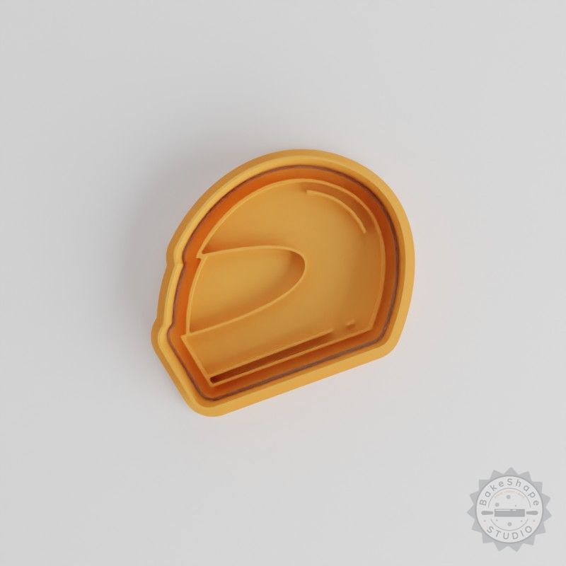 Helmet Cookie Cutter & Stamp Set, 6 Pc, S/M/L, Perfect for Fondant & Cookie Design