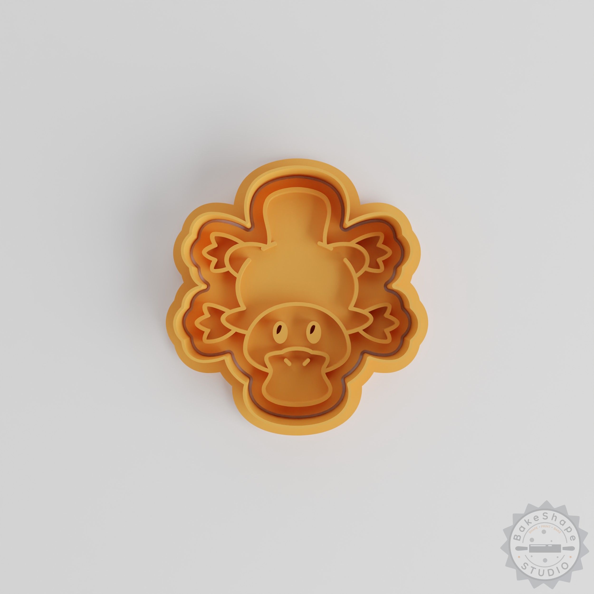 Platypus Cookie Cutter and Stamp Set, 6-Piece Animal Shaped Fondant Molds, S/M/L Sizes, Unique Mammal Baking Tools