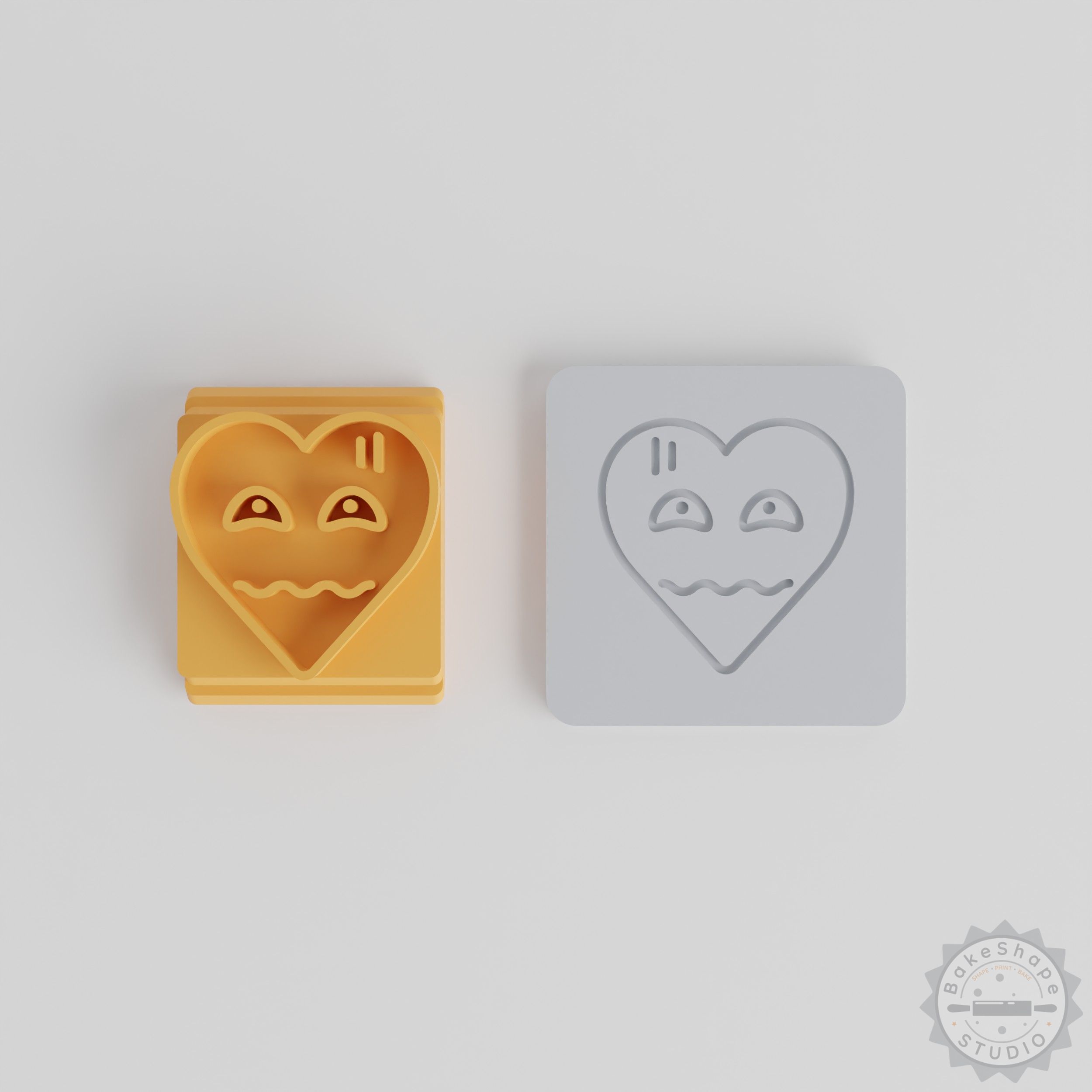 Roll Eyes Face Stamp Tile Set, 5 Sizes, Perfect for Cookies, Clay, Fondant