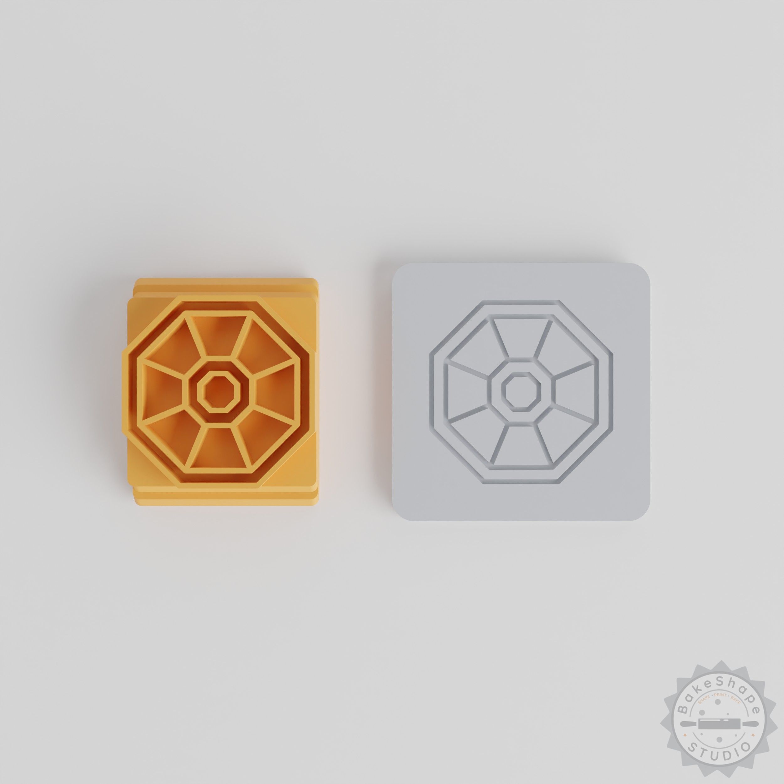 Chinese Calligraphy Style Stamp Tile Set, 5 Motif Sizes for Clay, Cookies, Fondant and More
