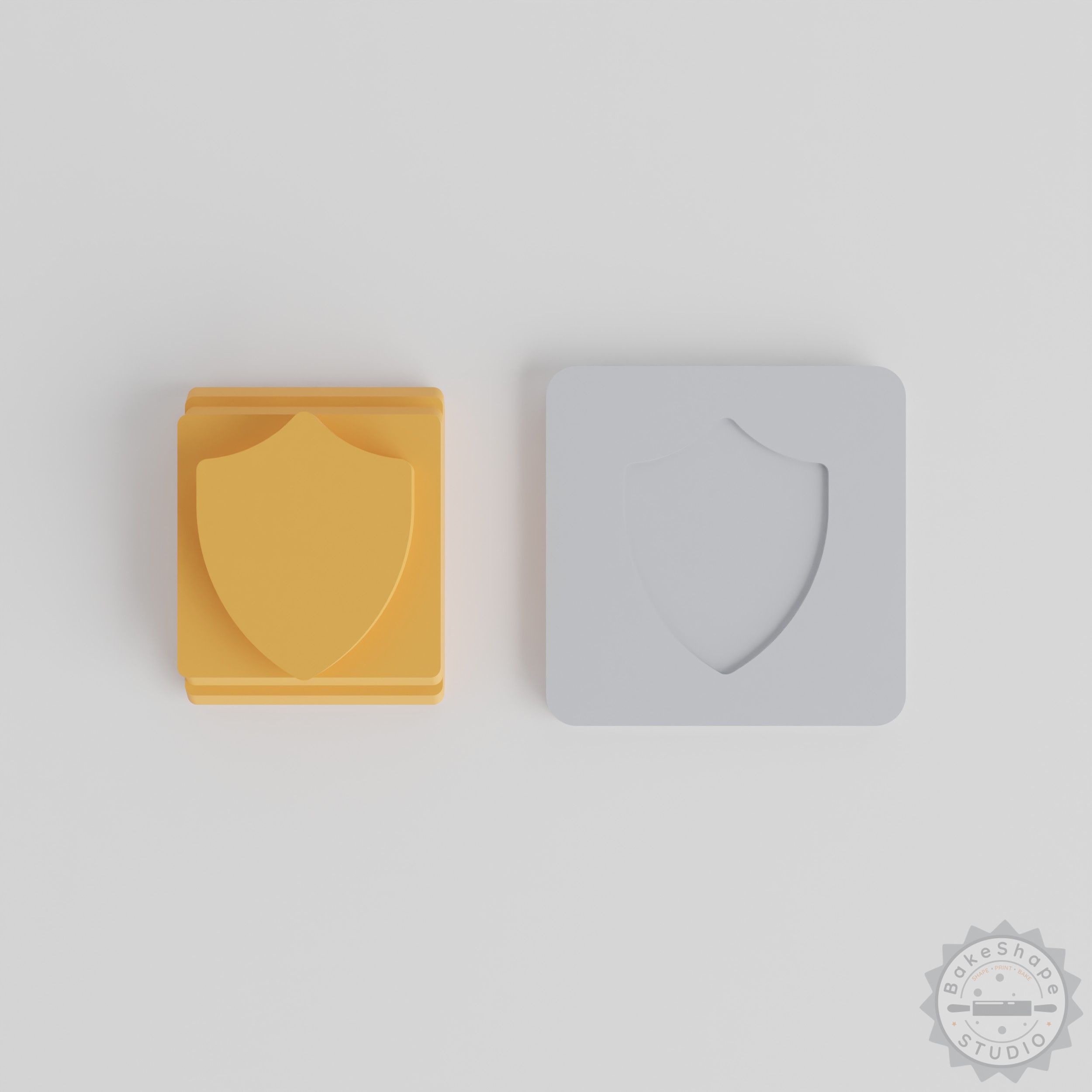 Shield Stamp Tile Set for Clay, Cookies, Fondant - 5 Sizes for Craft and Baking