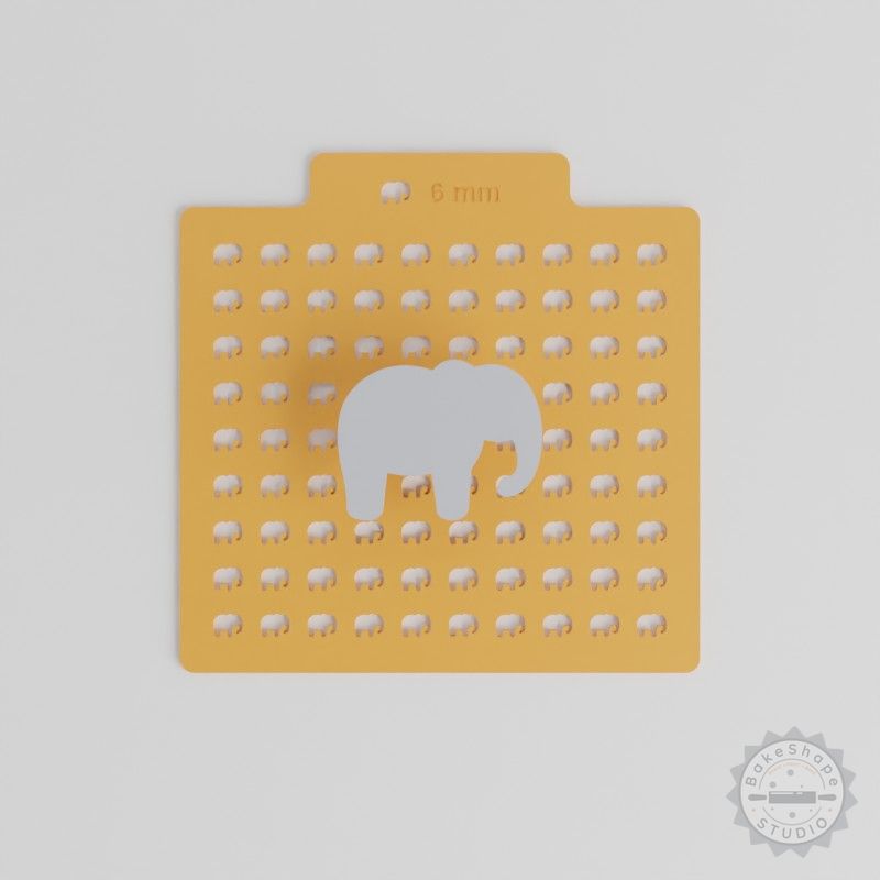 Elephant Sprinkle Stencil Set, 5 Sizes, Perfect for Sprinkles, Edible Glitter, Cocoa
