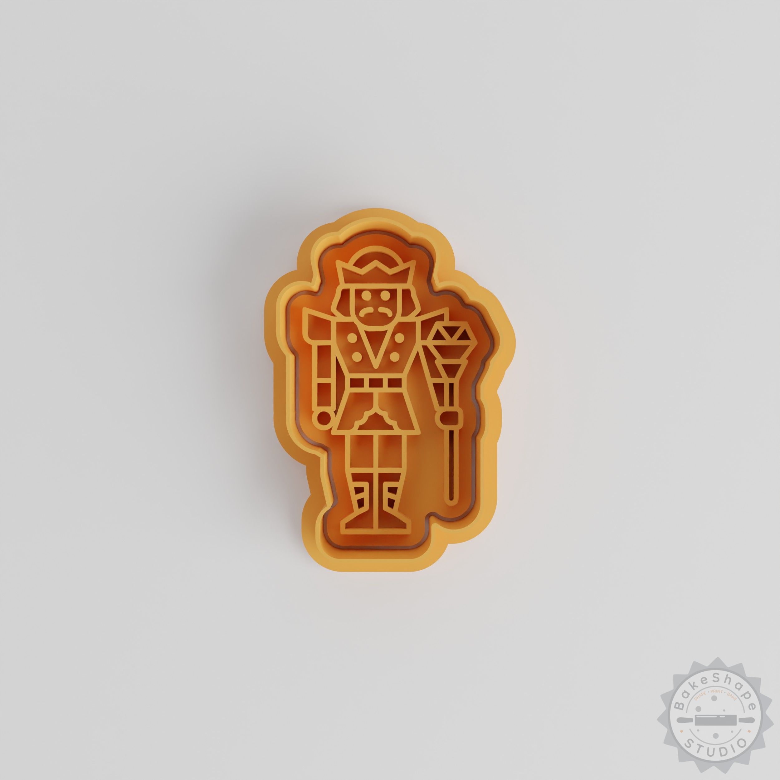 Nutcracker Doll Shape Cutter and Stamp Set, 6-Piece Cookie Fondant Tool Collection in S/M/L Sizes