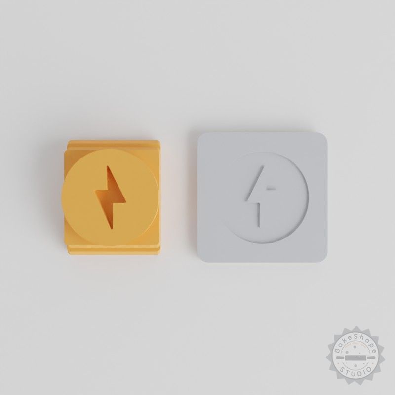 Energy Stamp Tile Set for Clay, Cookies, Fondant with 5 Motif Sizes