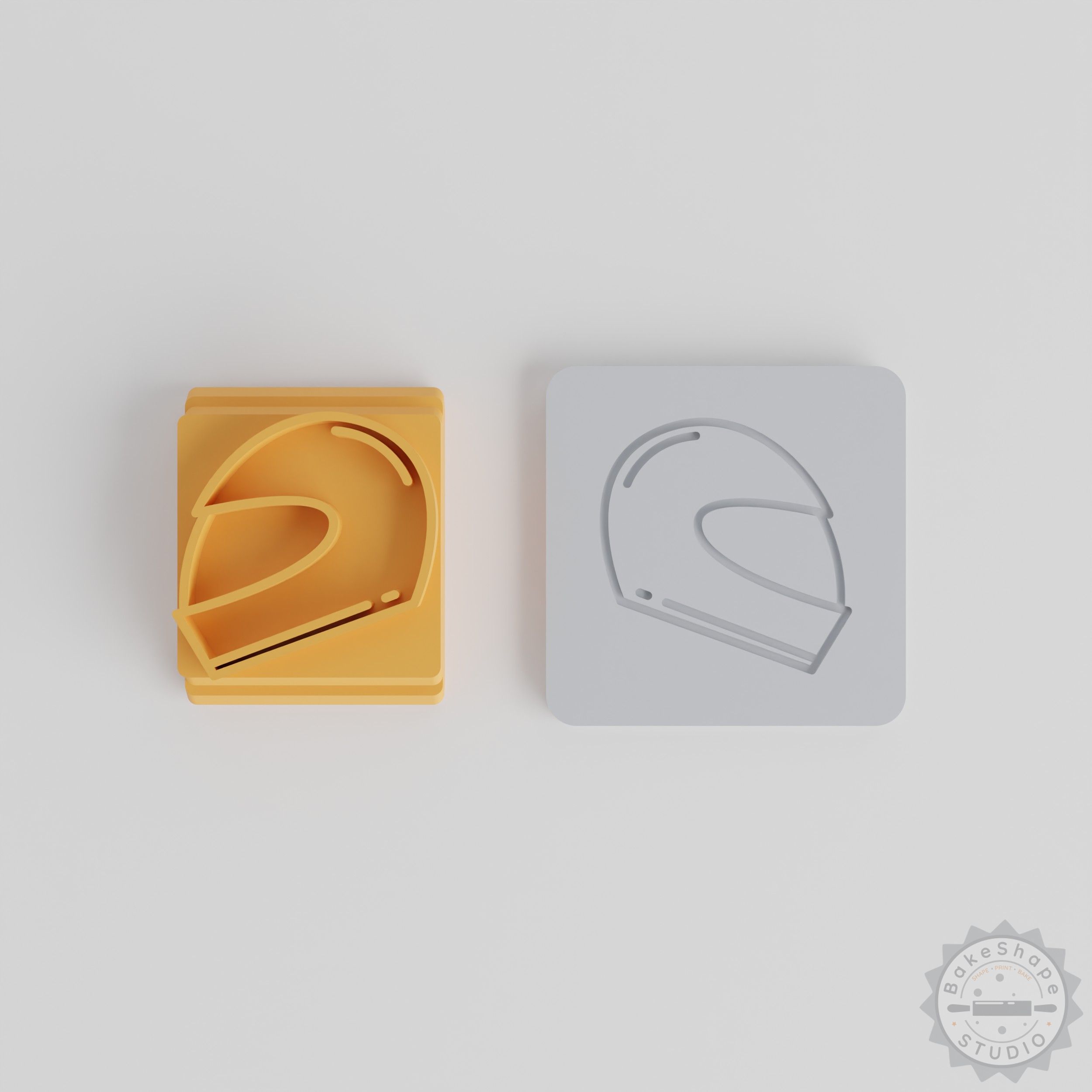 Helmet Stamp Tile Set, 5 Sizes for Clay, Cookies, Fondant, Perfect for Crafting