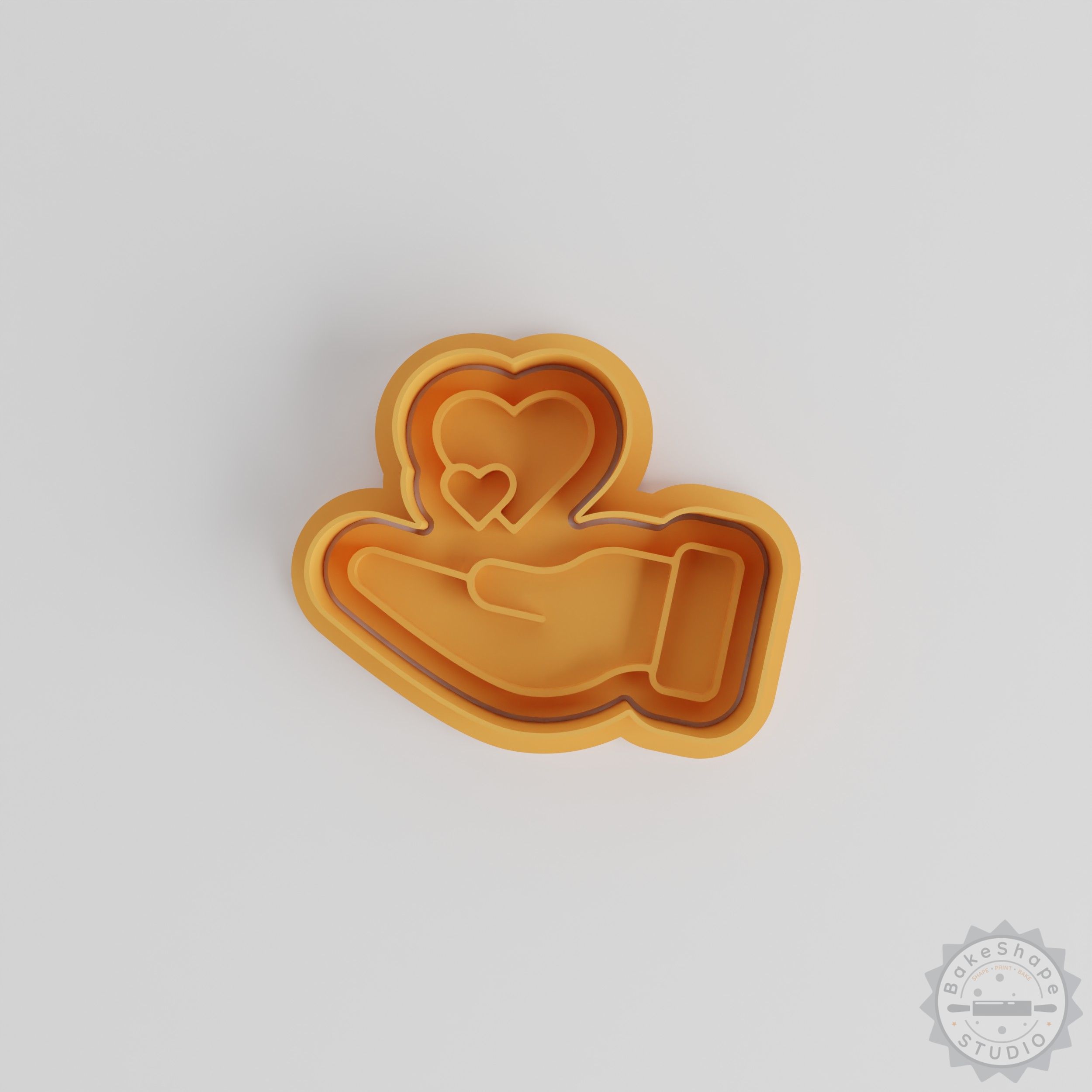 Gift Love 6-Piece Heart Cutter and Stamp Set, Perfect for Cookies and Fondant, S/M/L Sizes