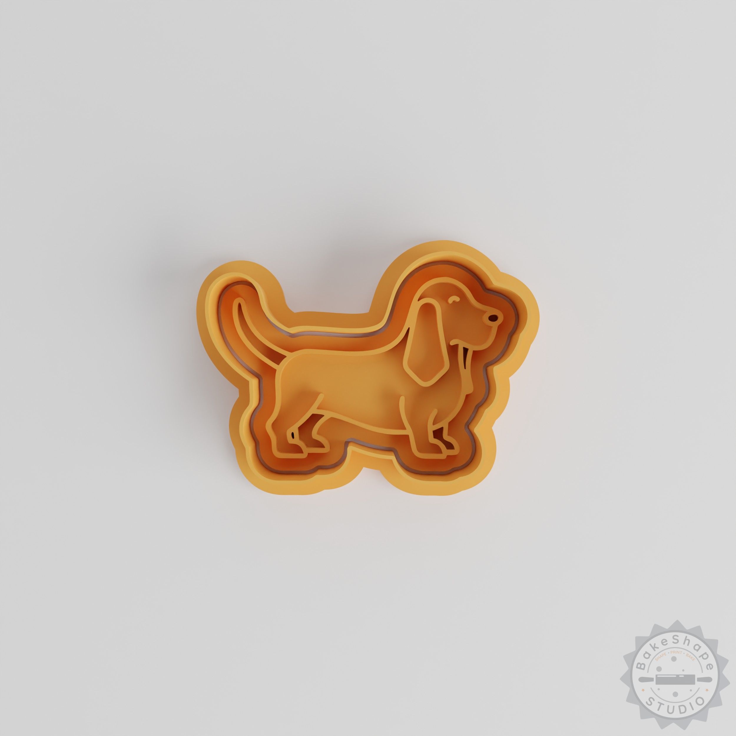 Basset Hound Cookie Cutter Stamp Set, Perfect for Cookies and Fondant, Includes 6 Pieces in S/M/L Sizes