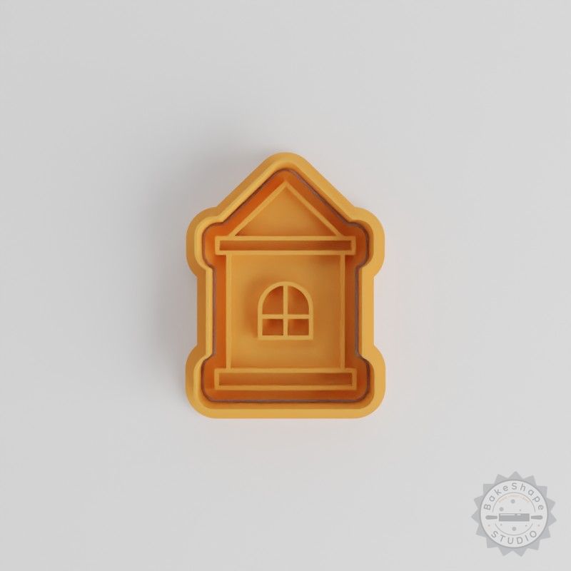 House Cookie Cutter Set, Perfect for Cookies and Fondant, 6-Piece Shape Cutter and Stamp, S/M/L Sizes
