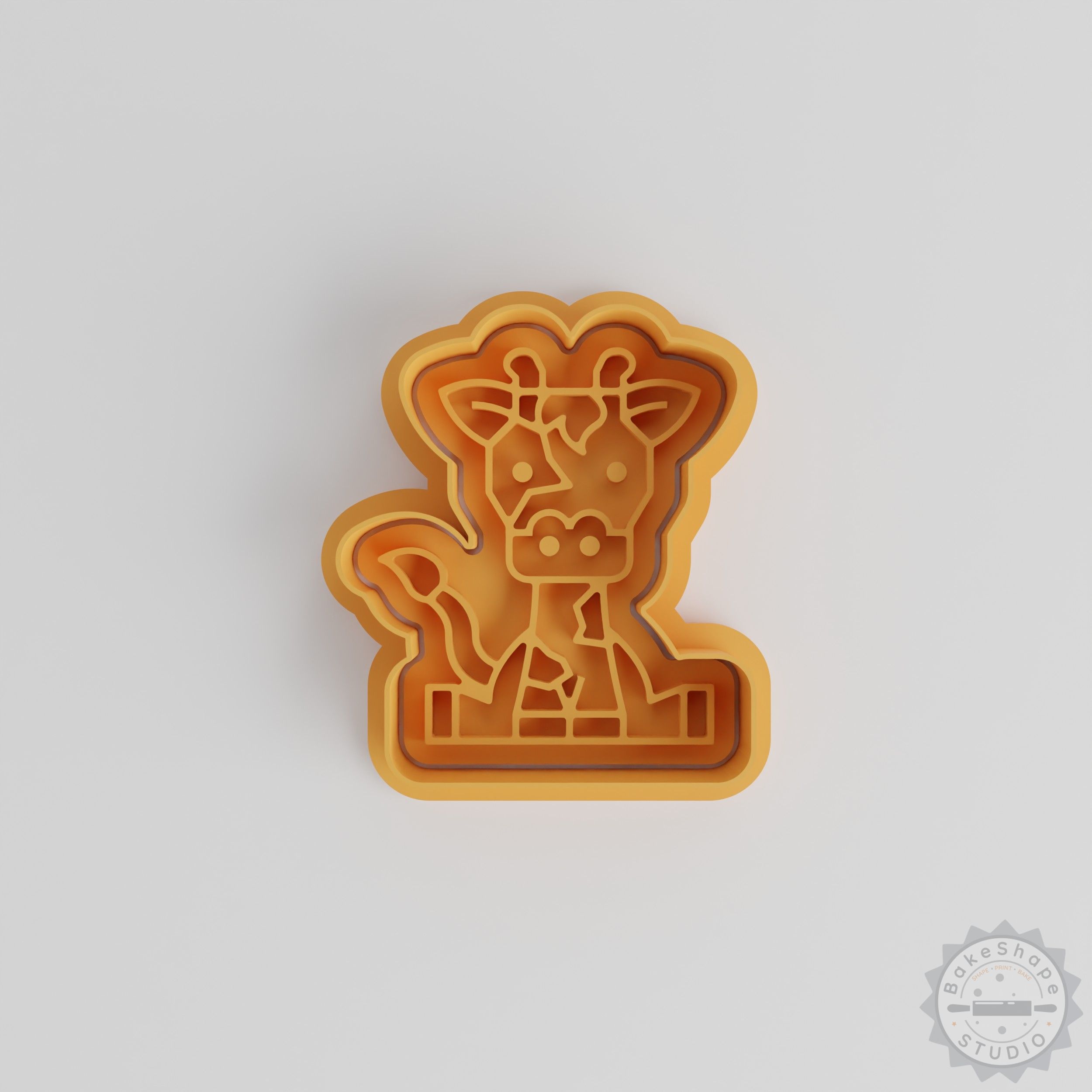 Giraffe Cookie Cutter and Stamp Set, 6-Piece, Perfect for Cookies & Fondant, Animal Design, 3 Sizes