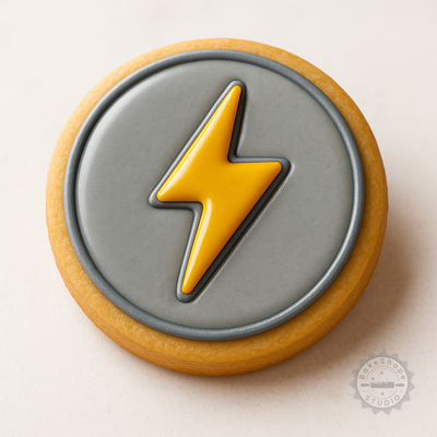 Decorated example 1 of Energy Cutter and Stamp Set for Cookies and Fondant, 6-Piece, Includes S/M/L Sizes