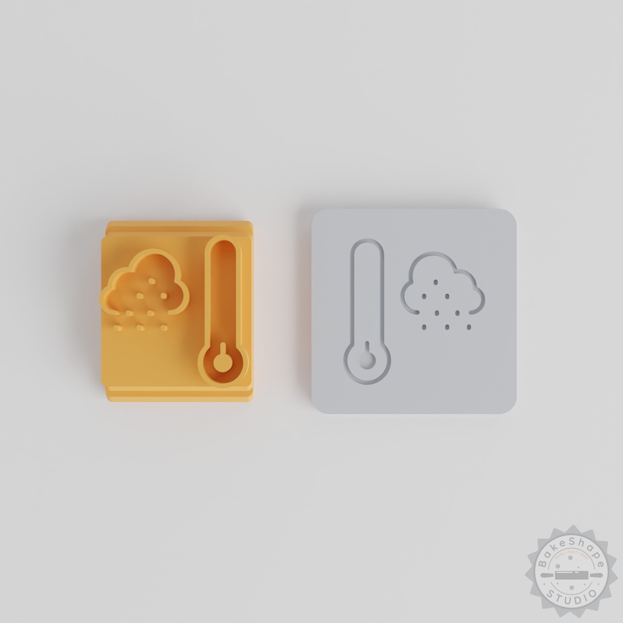 Snow Stamp Tile Set, 5 Sizes, Weather-Inspired Designs for Clay, Cookies, Fondant