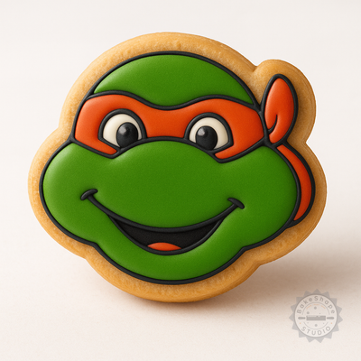 Decorated example 1 of Ninja Shape Cutter & Stamp Set, Perfect for Cookies & Fondant, Includes 6 Pieces in S/M/L Sizes