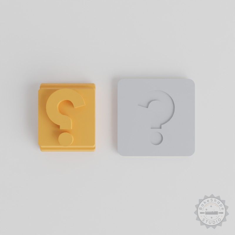 Question Mark Stamp Tile Set, 5 Sizes for Clay, Cookies, Fondant Crafting