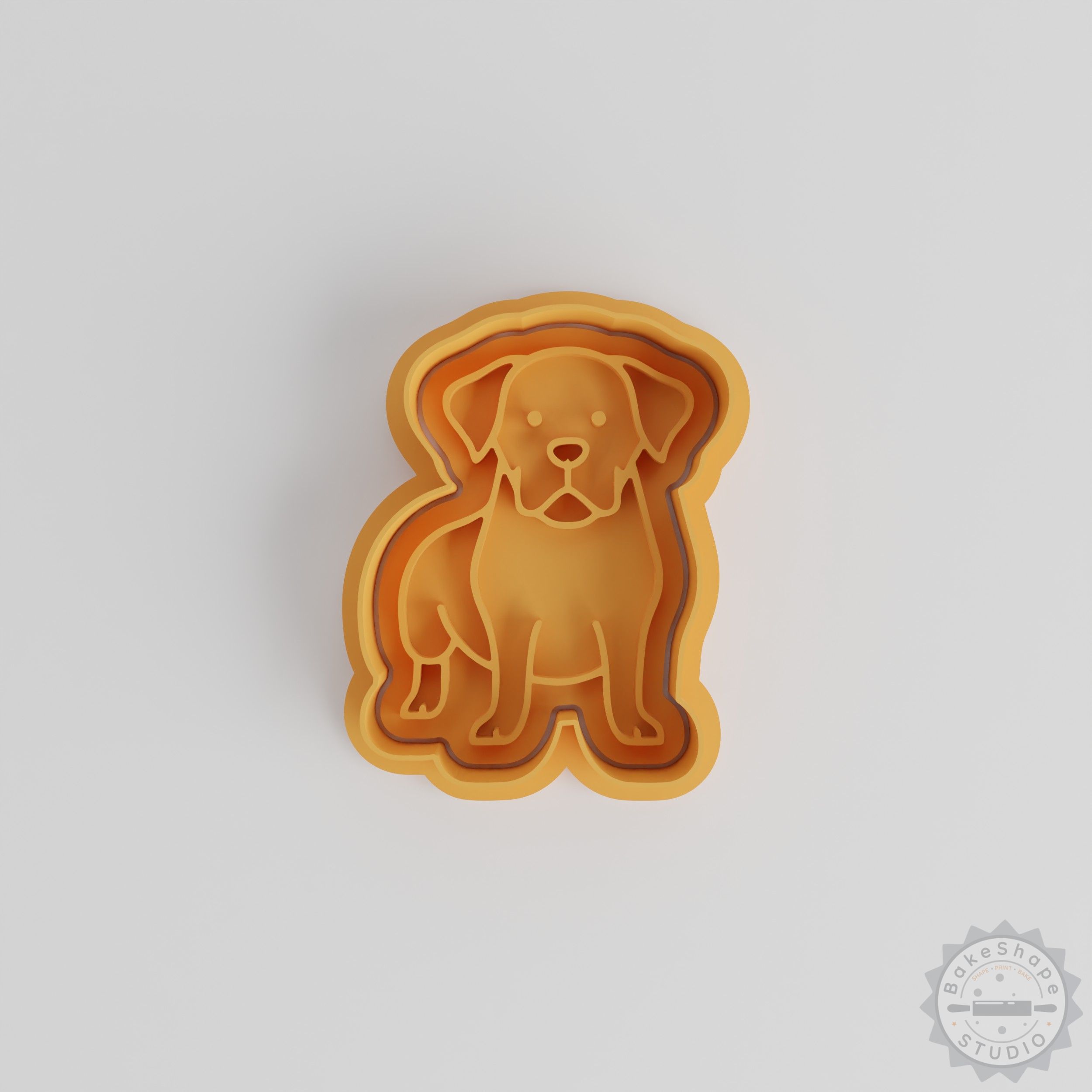 Rottweiler Shape Cutter Stamp Set, Cookie Fondant Tool, 6-Piece, S/M/L Sizes