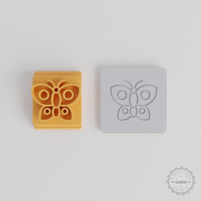 Butterfly Stamp Tile Set, 5 Sizes for Clay, Cookies, Fondant, Crafting