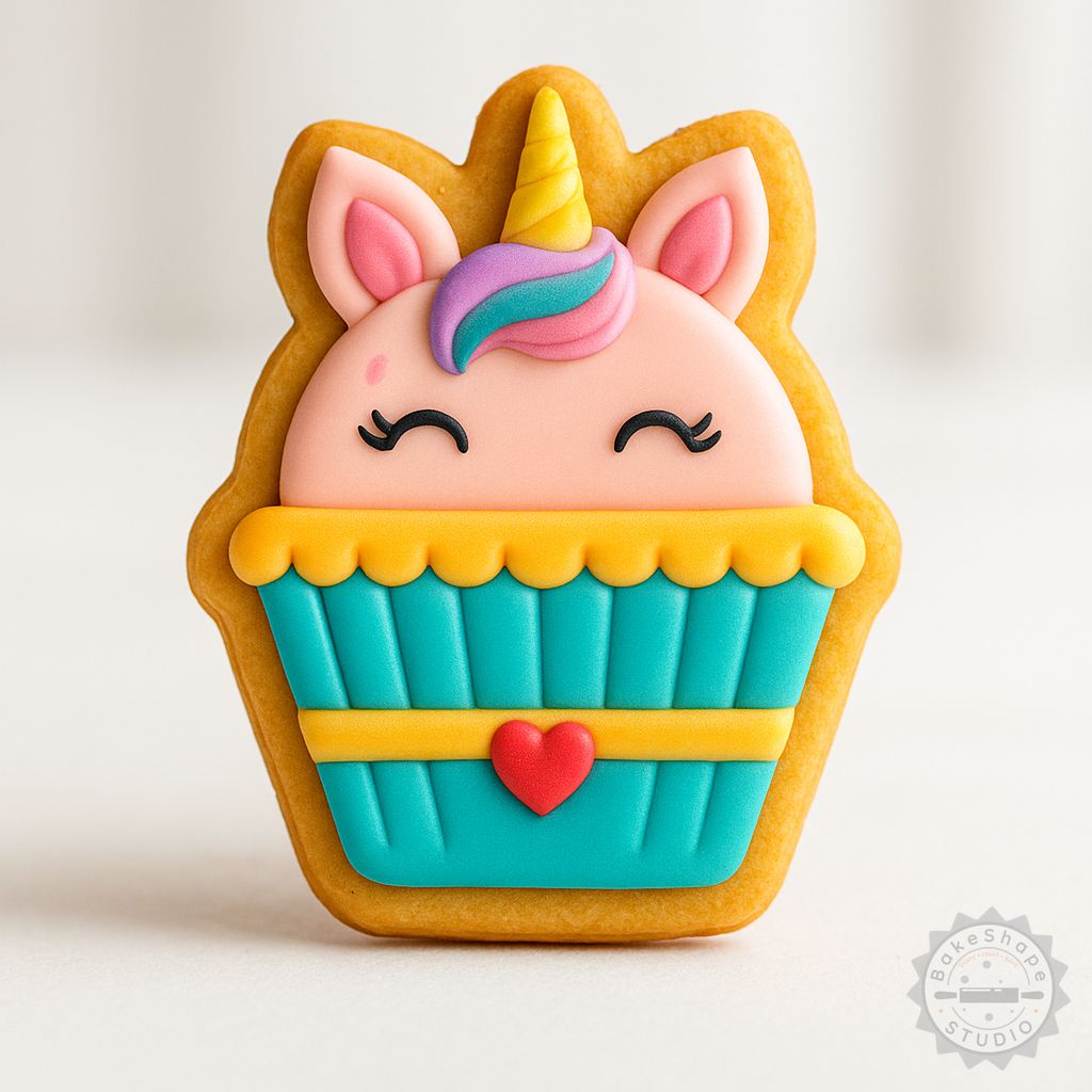 Cupcake shape cutter and stamp set STL for 3D printing in small, medium, and large sizes