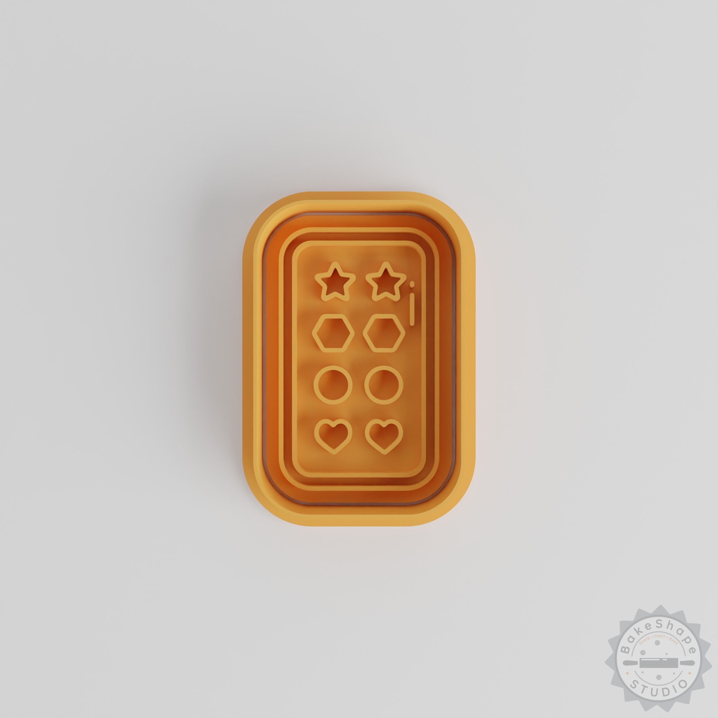 Cookie, Fondant Mold Shape Cutter and Stamp Set, Baking Tool for Kitchen, 6-Piece 3 Sizes S/M/L