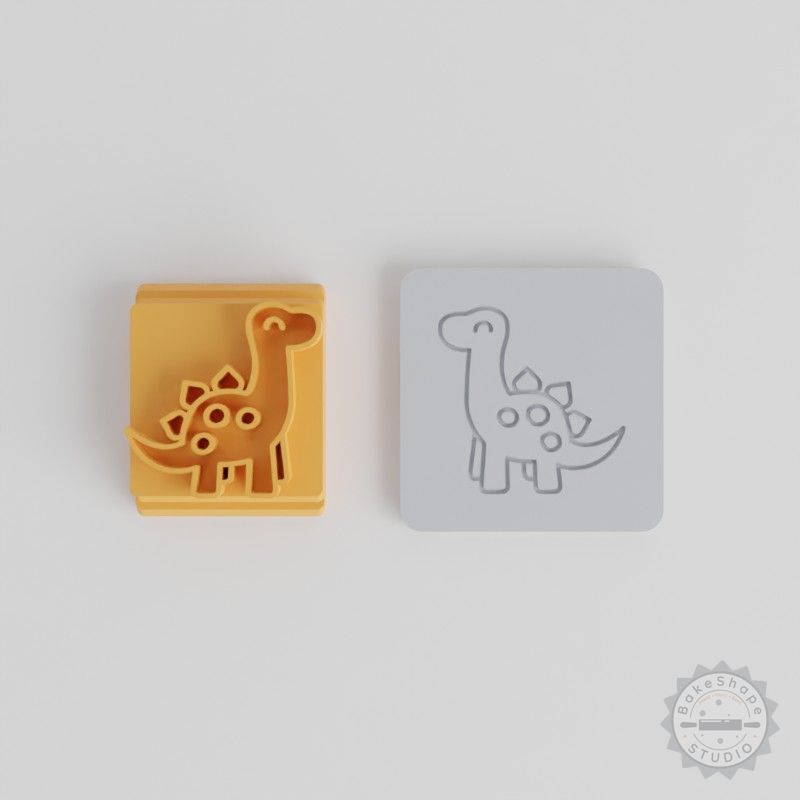 Dinosaur Stamp Tile Set, 5-Piece, 20-40mm Sizes, Perfect for Clay, Cookies, Fondant