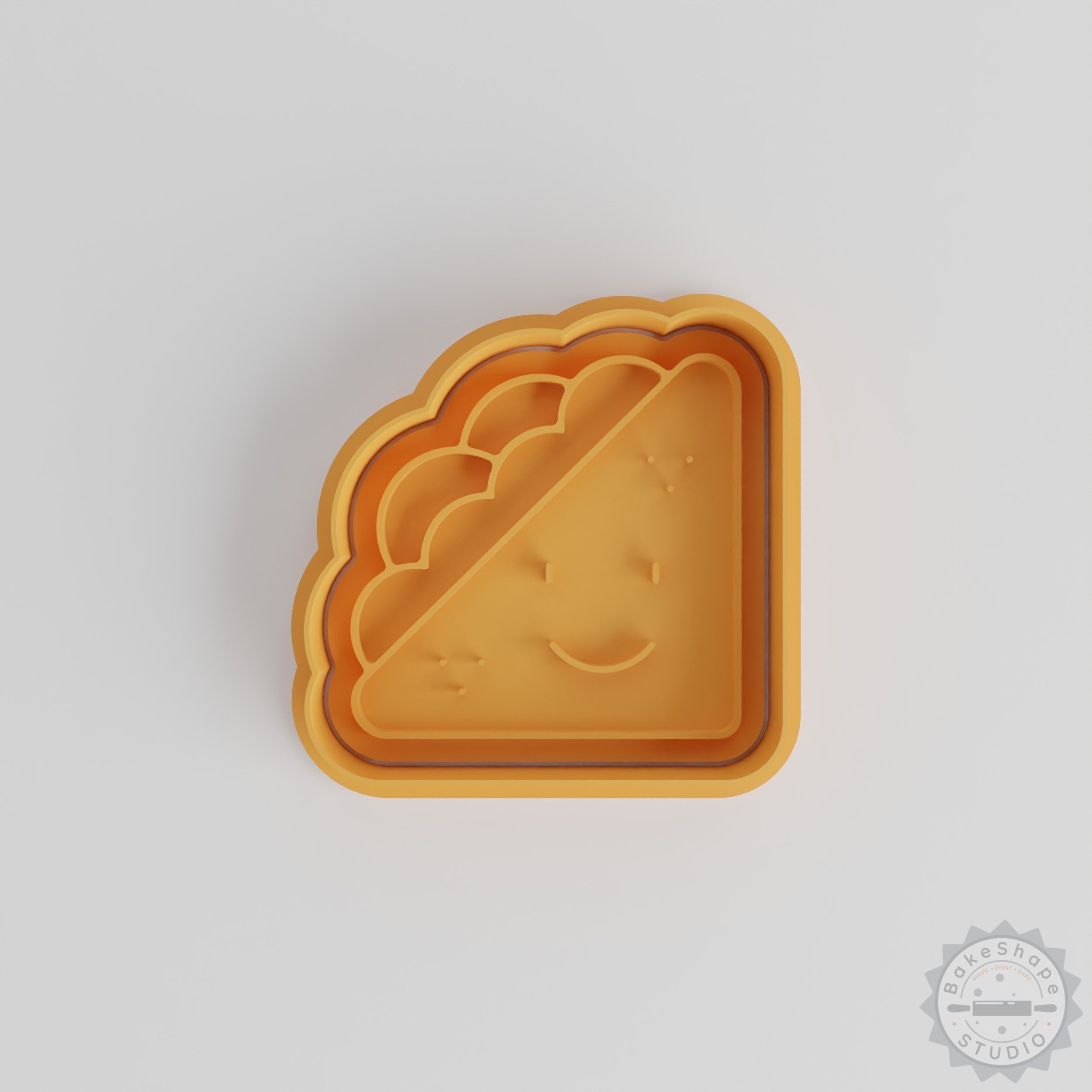 Kawaii Sandwich Shape Cutter and Stamp Set, Fun Cookie and Fondant Molds, 6-Piece, S/M/L Sizes