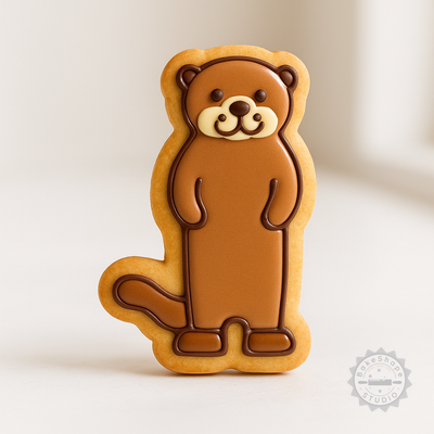 Decorated example 1 of Otter Shape Cutter & Stamp Set, Perfect for Cookies & Fondant, 6 Piece S/M/L
