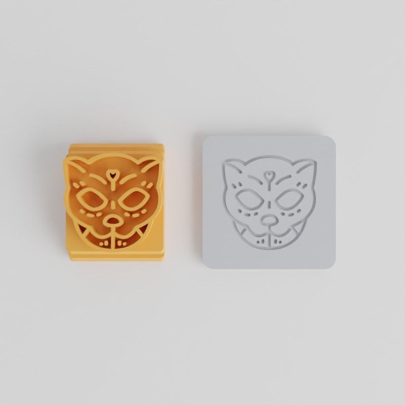 Day of the Dead Cat Stamp Set, 5 Motif Sizes, Perfect for Clay, Cookies, Fondant
