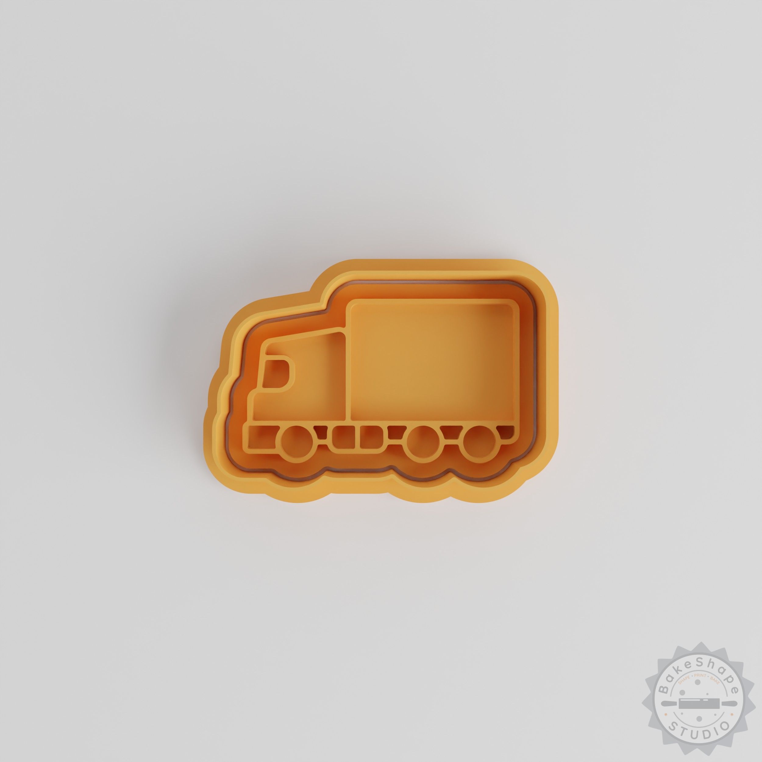 Lorry Shape Cutter & Stamp Set, Cookie Fondant Tool Kit, 6-Piece Transport Vehicle Cutters