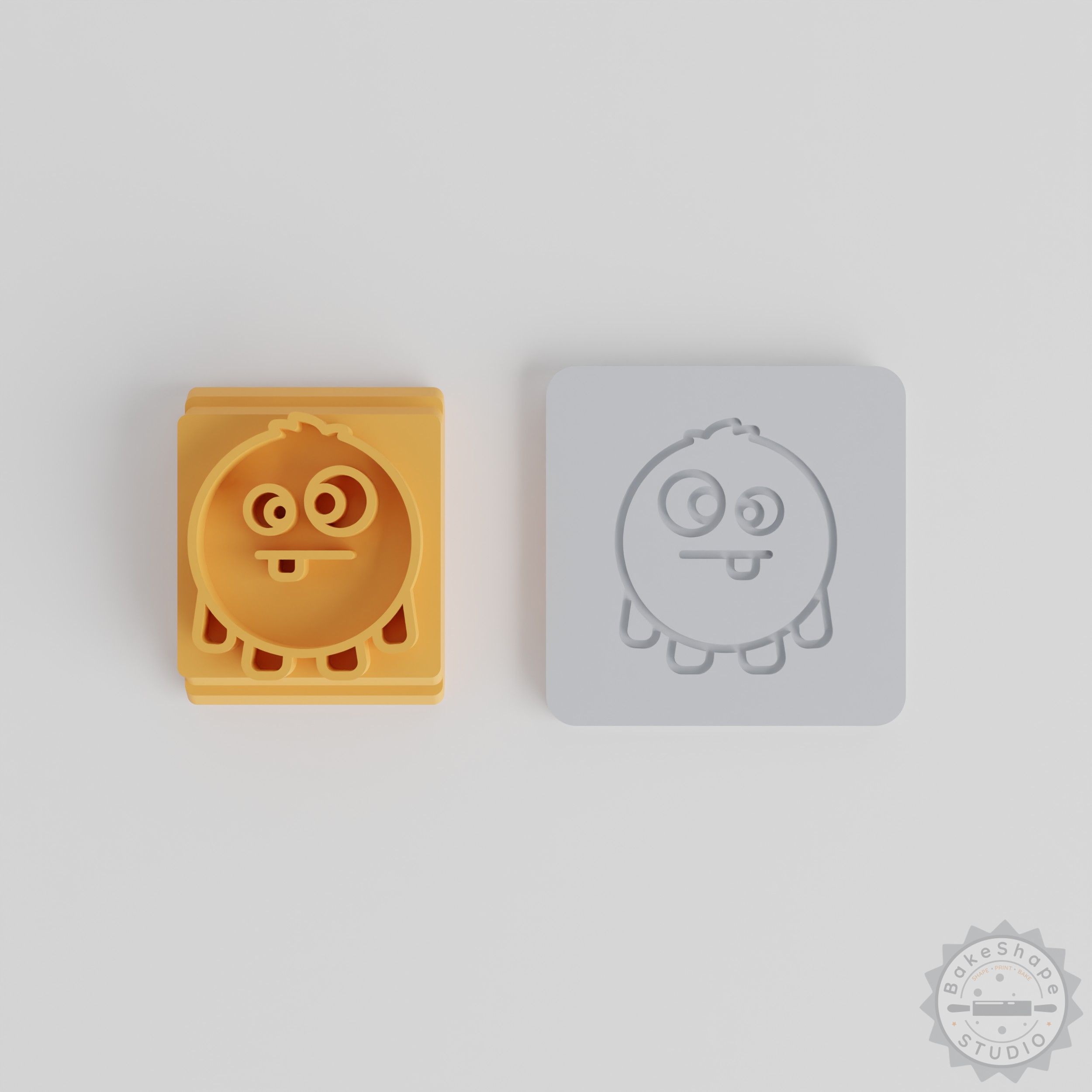 Round Cross Eye Monster Stamp Set, 5 Sizes, Clay and Cookie Craft Tool