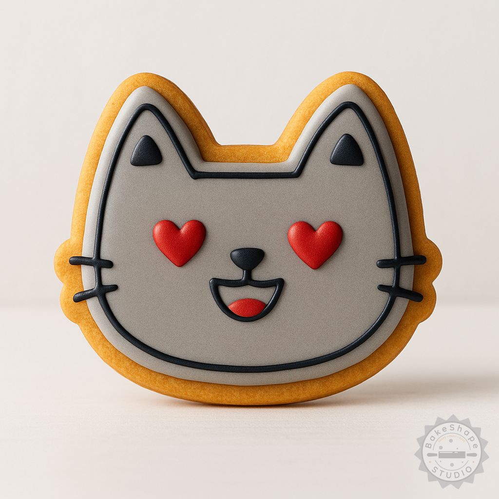 Love cookie cutter and stamp set STL with heart shapes in small, medium, and large sizes for 3D printing