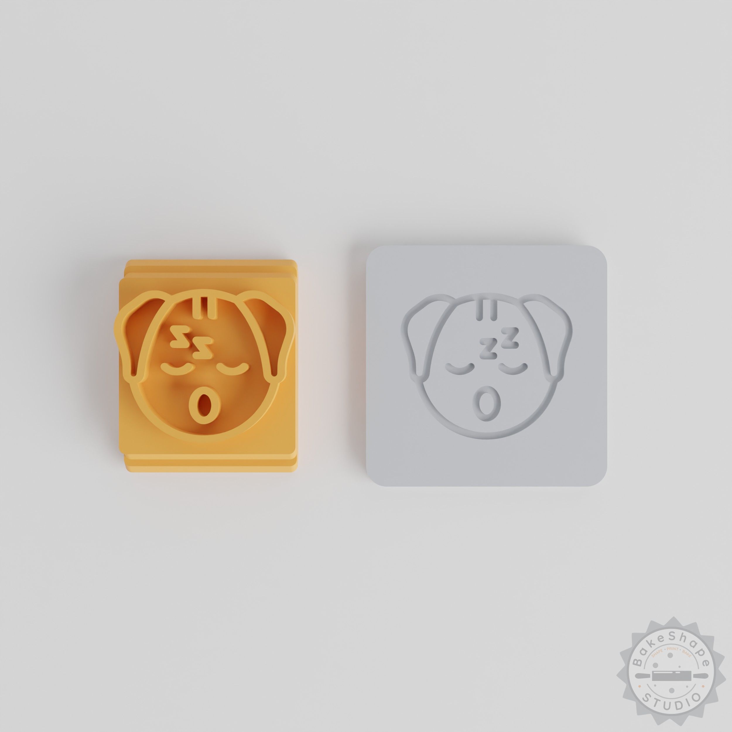 Sleeping Animal Stamp Tile Set, 5 Sizes, Perfect for Clay and Baking