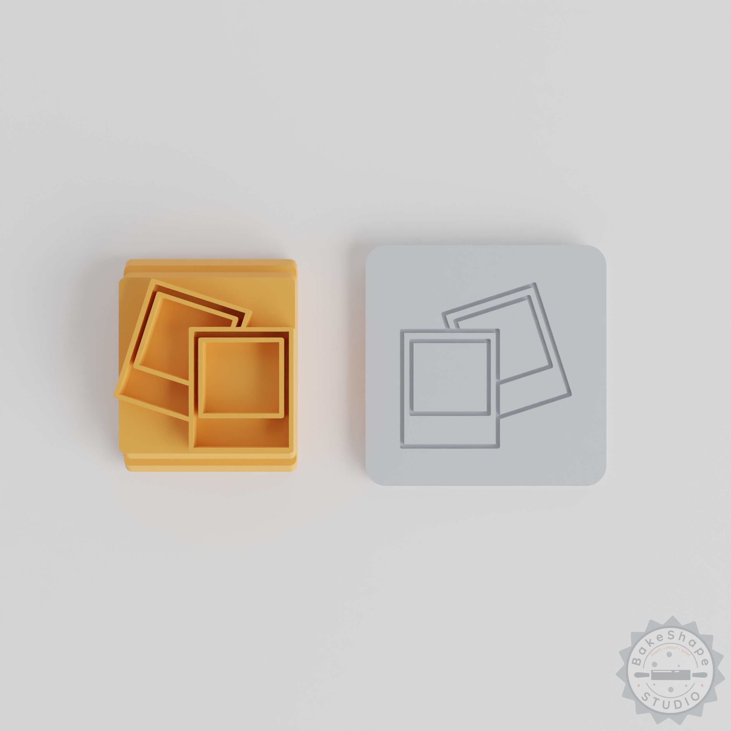 Polaroids Stamp Tile Set, 5 Sizes for Clay, Cookies, Fondant Crafting