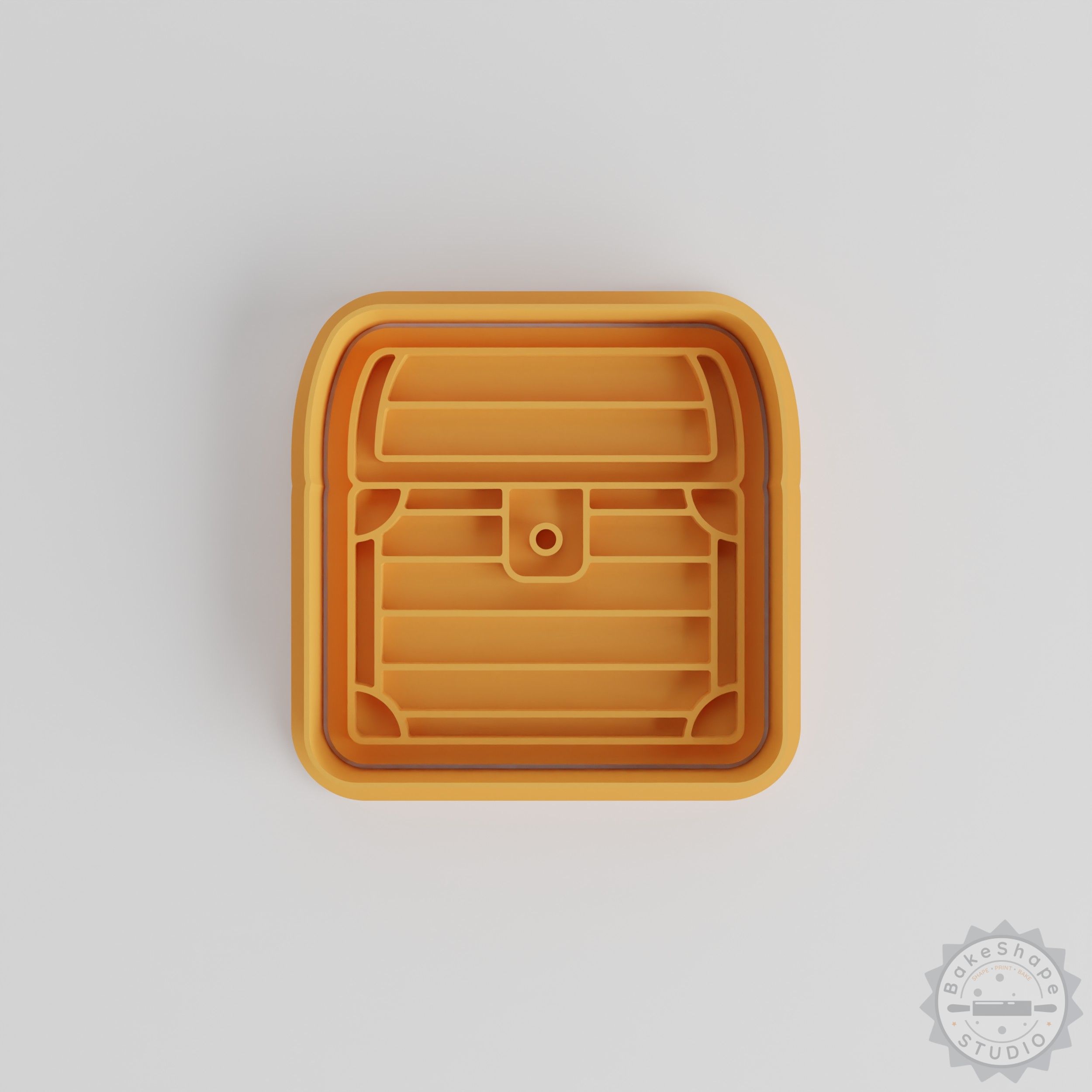 Treasure Chest Cookie Cutter & Stamp Set, 6-Piece, Perfect for Fondant & Cookies in S/M/L Sizes