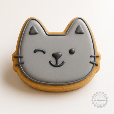 Decorated example 1 of Smile Shape Cutter and Stamp Set, 6-Piece Cookie and Fondant Tool, Happy Face Designs in S/M/L Sizes