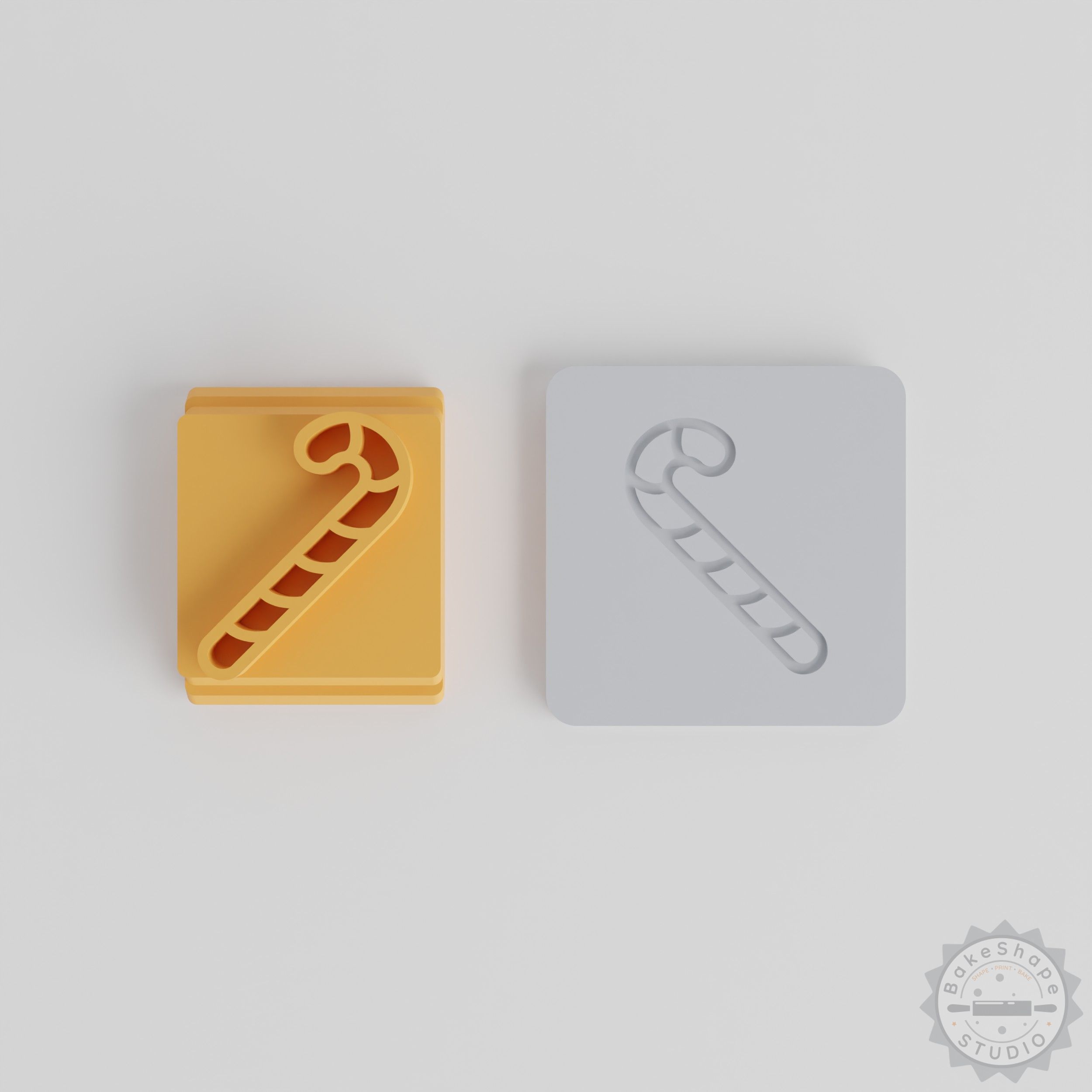 Candy Cane Stamp Tile Set, 5 Sizes, Perfect for Cookies, Clay, and Fondant