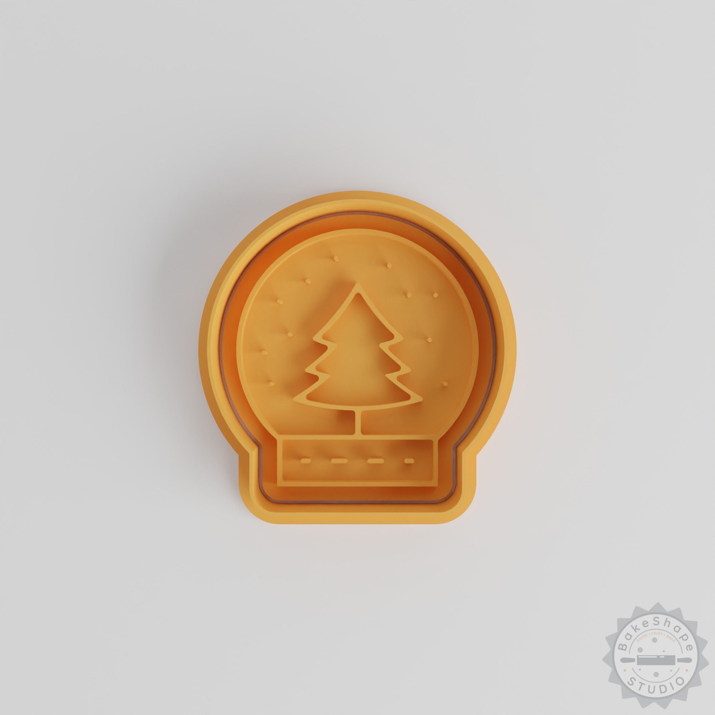 Snow Globe Cookie Cutter Set, 6-Piece, Includes Shape Cutter and Stamp, S/M/L Sizes, Perfect for Cookies and Fondant