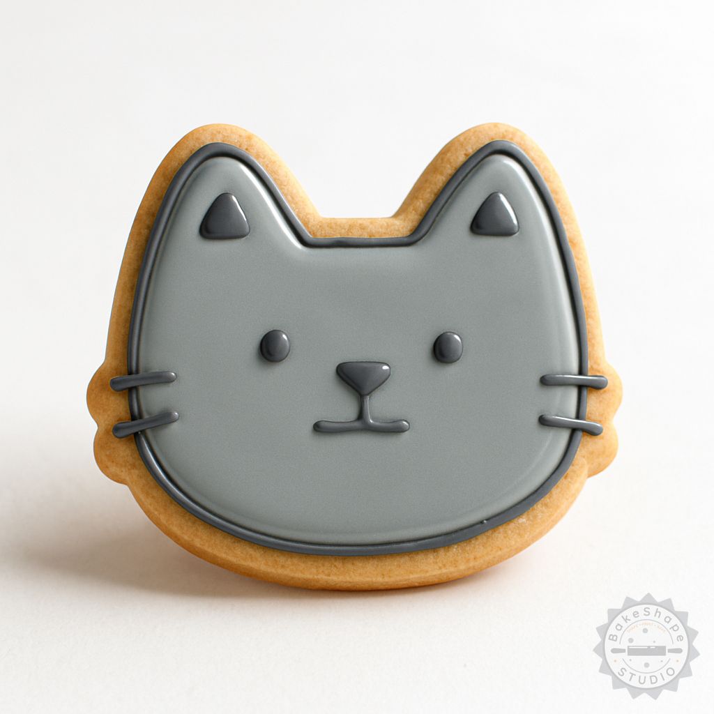 Neutral cookie cutter and stamp set STL for 3D printing in small, medium, and large sizes for cookies and fondant