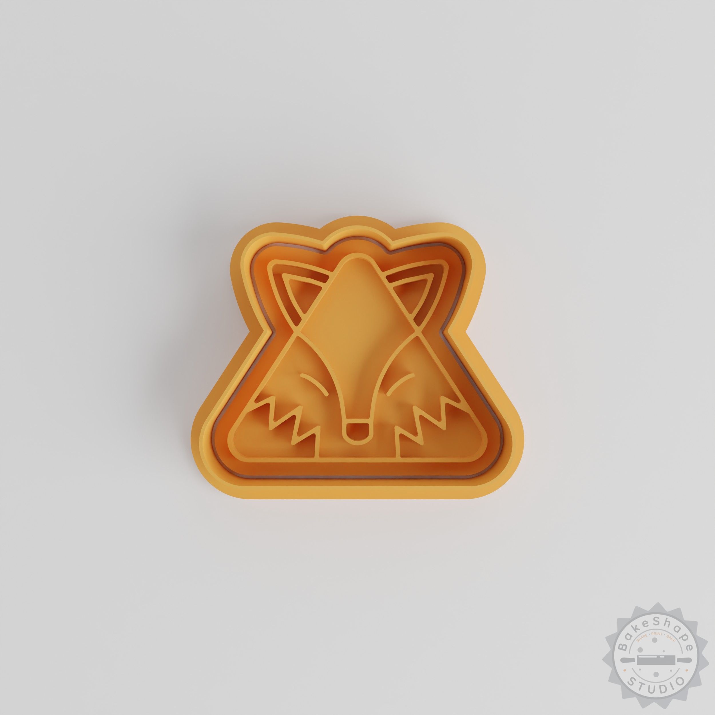 Fox Cookie Cutter and Stamp Set, Animal Shape, 6 Pieces for Fondant, Baking, S/M/L Sizes