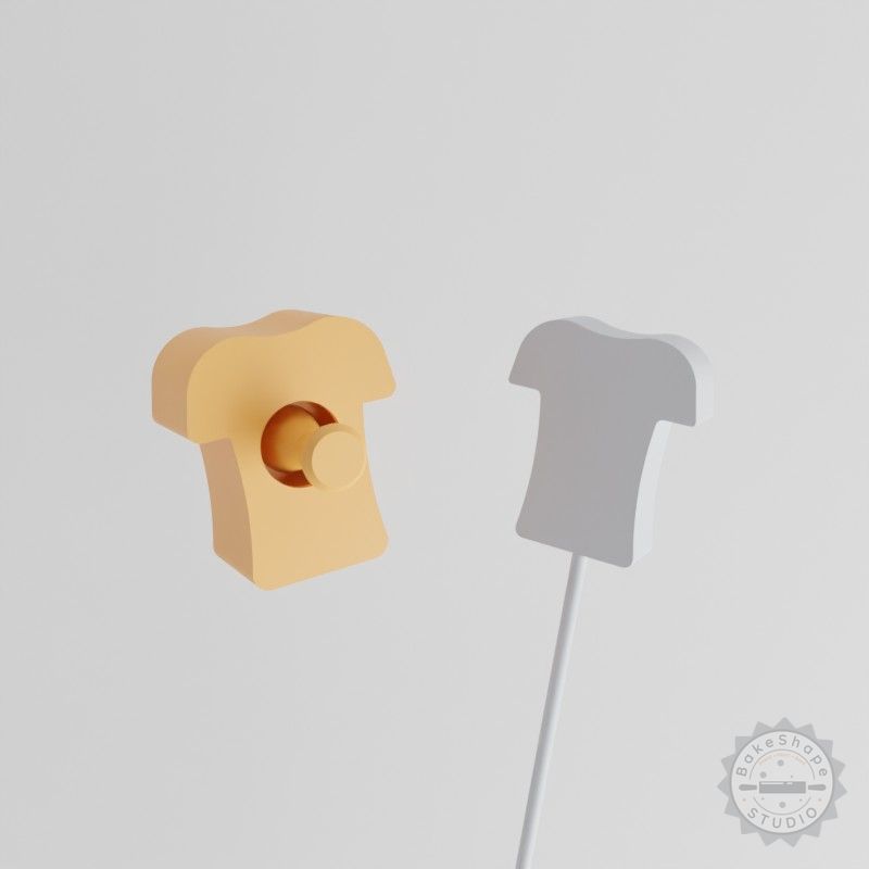 Casual Cotton T-Shirt, Short Sleeve Crew Neck, 2-Piece Cake Pop Mold Set